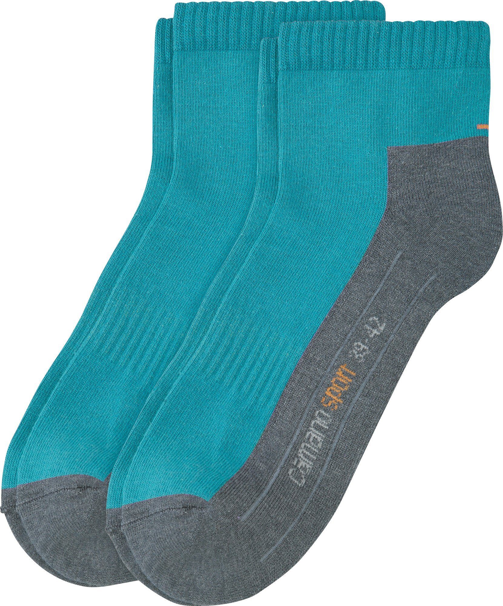 Uni Paar Camano Unisex-Sport-Kurzsocken 2 türkis Socken