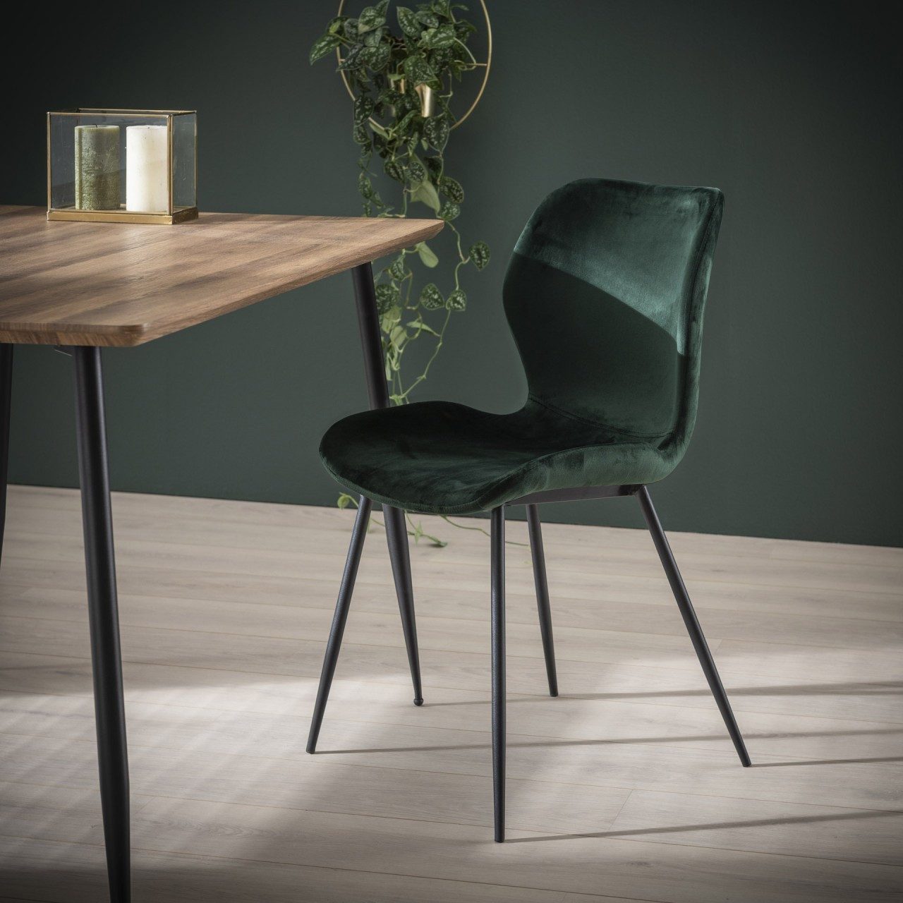Vintagehaus Esszimmerstuhl Retro Esszimmerstuhl Velvet Samt günstig online kaufen