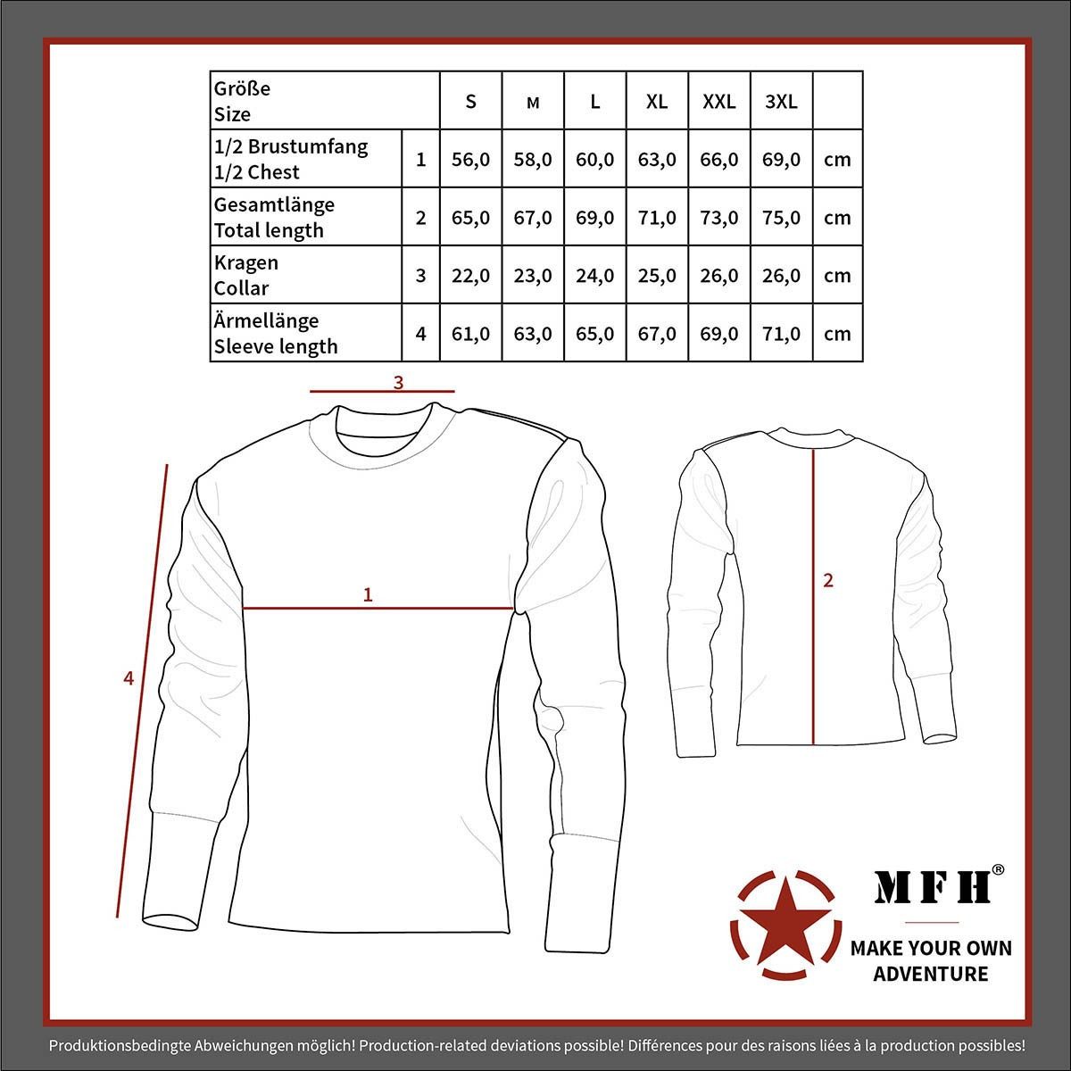 MFH Troyer Pullover mit Reißverschluss