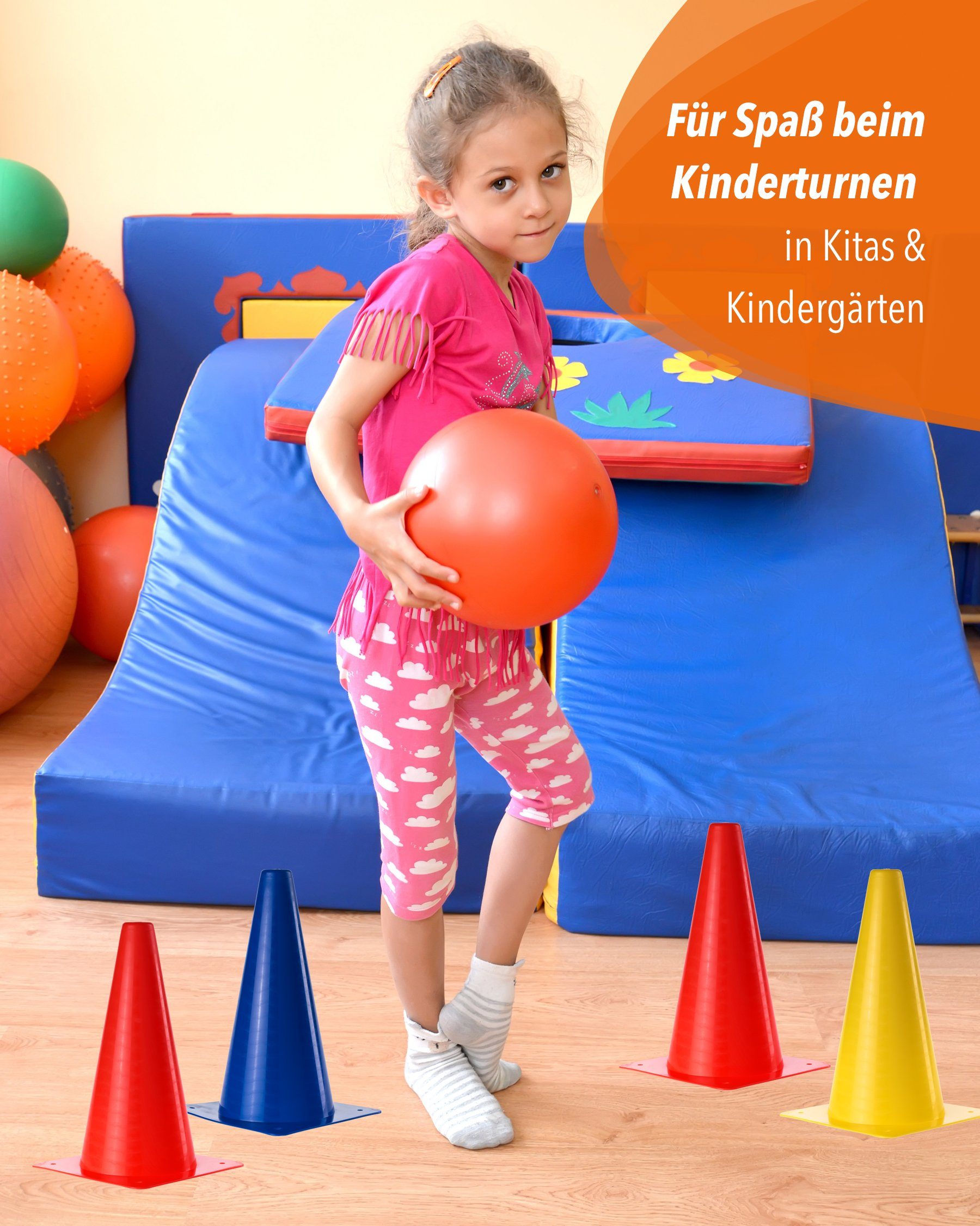 Superhund Markierungshütchen Soft Kegel 30 cm in Farbe Gelb