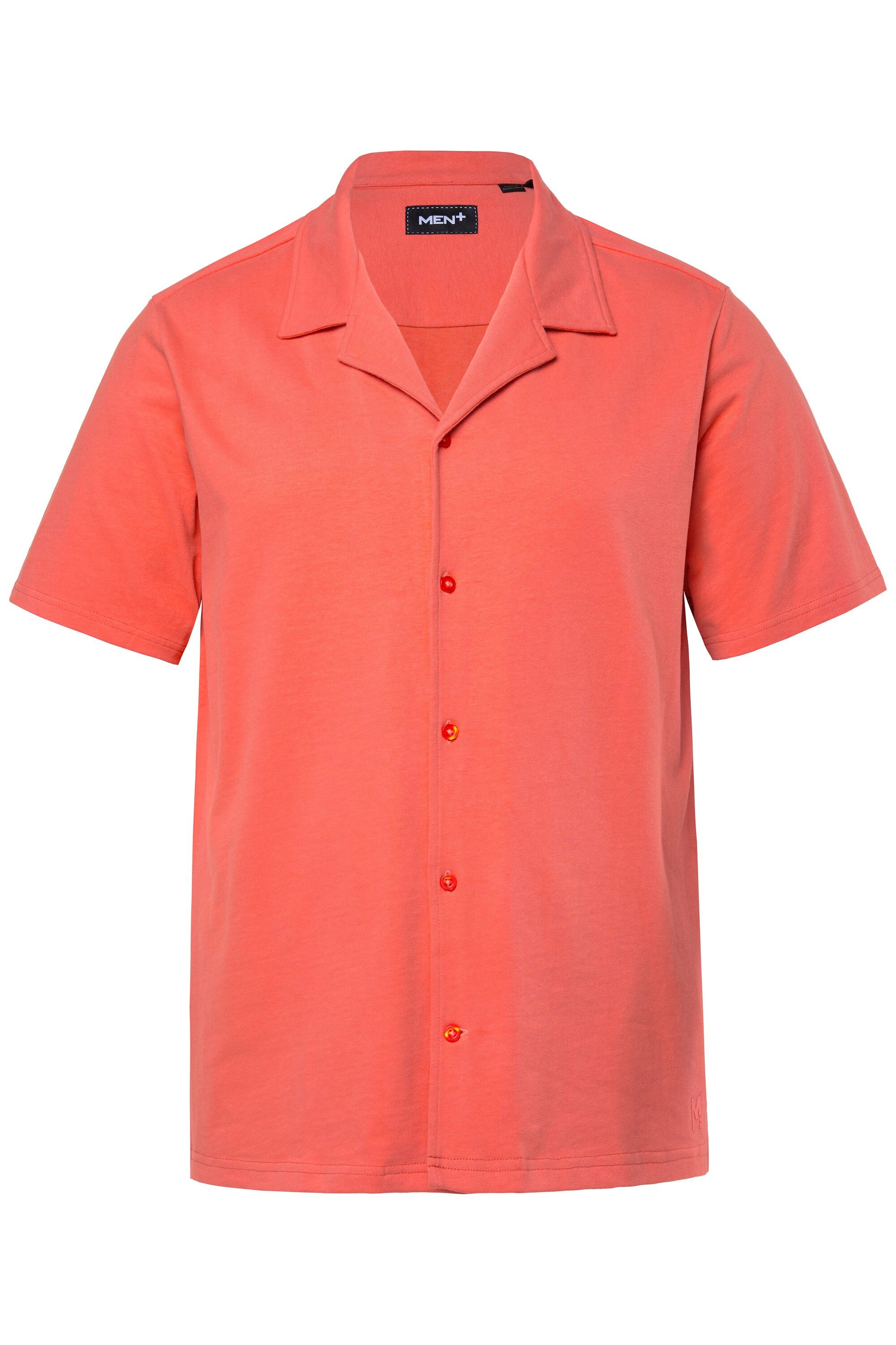 Men Plus Kurzarmhemd Jerseyhemd Halbarm Cubakragen Cuba Fit
