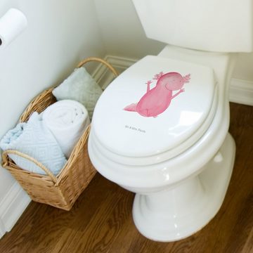 Mr. & Mrs. Panda WC-Sitz Axolotl Hurra, Toilettendeckel, Klobrille, Klodeckel, WC-Sitz, (1-St), UV-beständiger Druck
