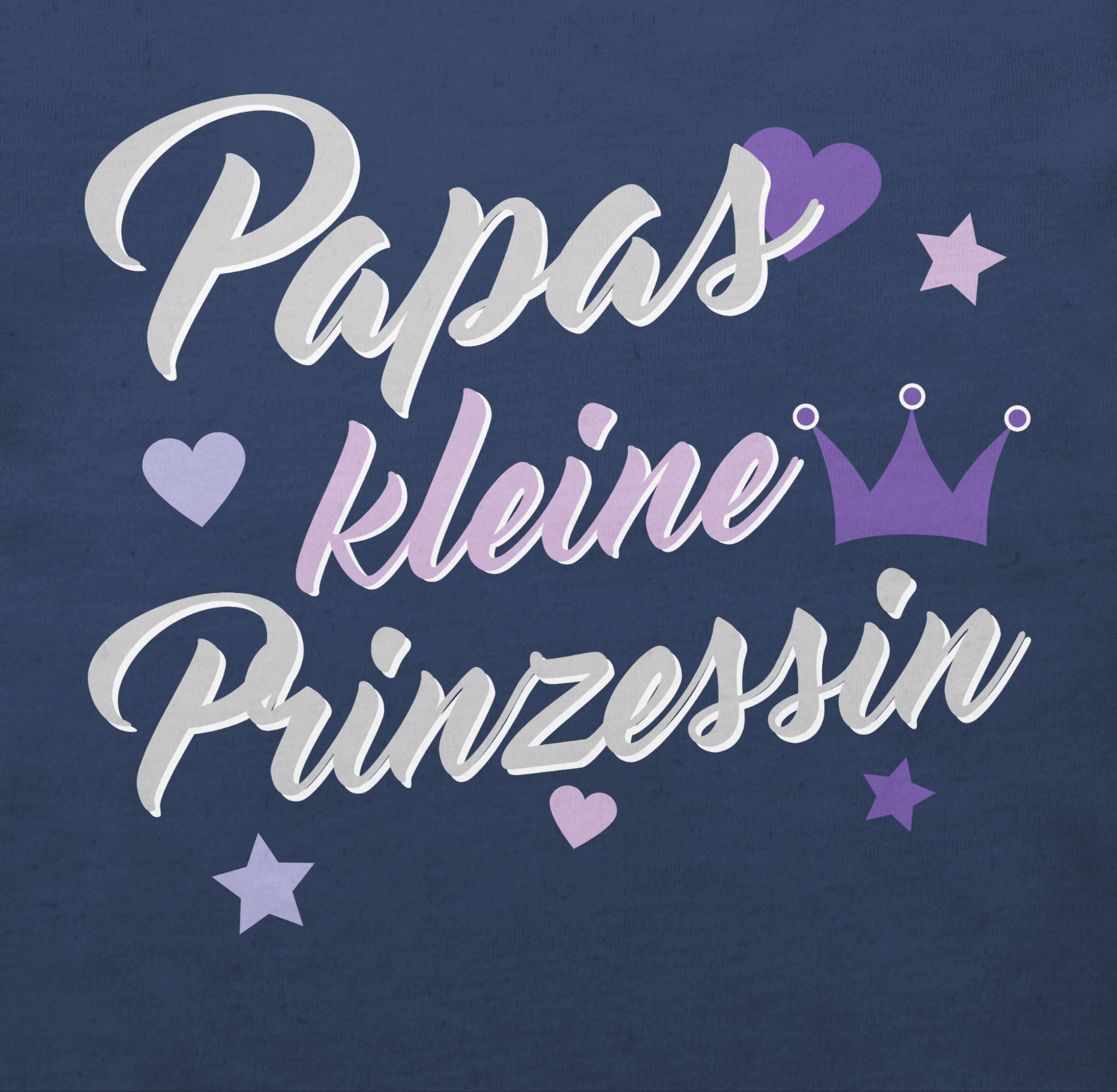 Prinzessin Papas 1 Shirtracer Baby Navy Blau Vatertag Geschenk kleine T-Shirt