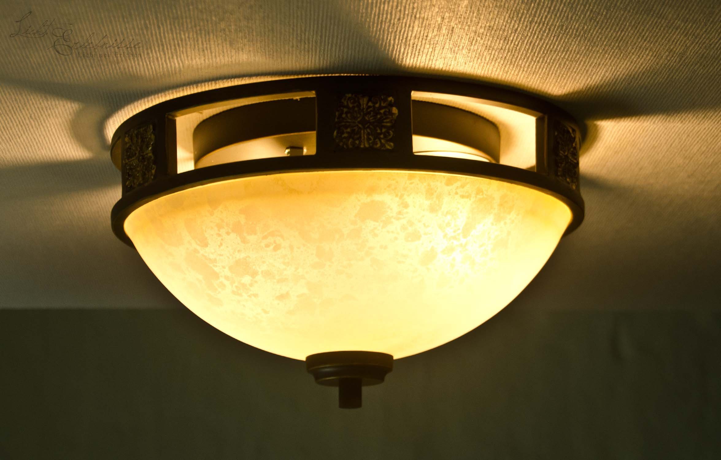 Licht-Erlebnisse Deckenleuchte T2, Deckenlampe ohne Leuchtmittel, Lampe rustikal Wohnzimmer Landhausstil