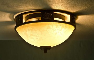 Licht-Erlebnisse Deckenleuchte T2, ohne Leuchtmittel, Deckenlampe Landhausstil rustikal Wohnzimmer Lampe