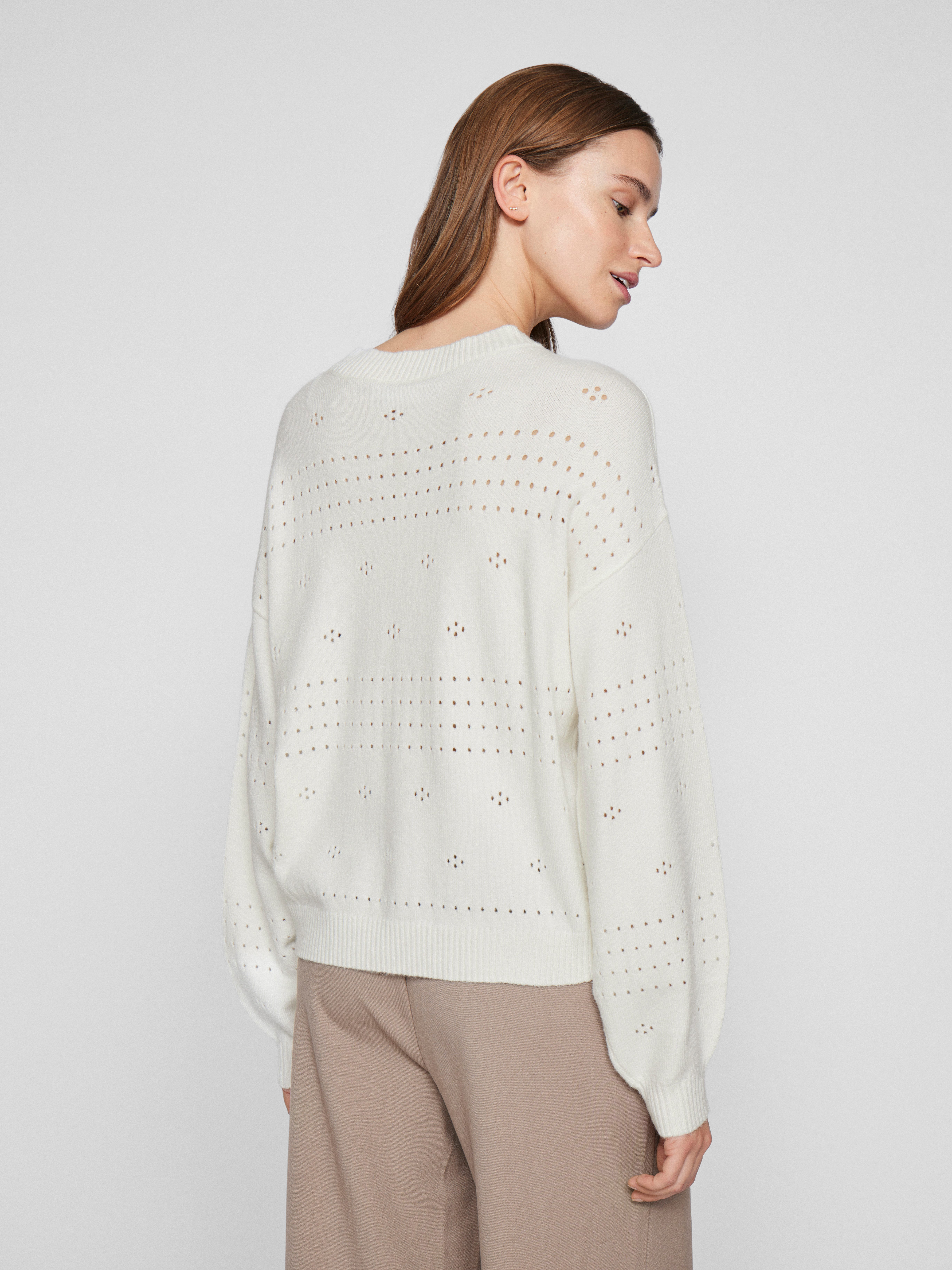 Vila Rundhalspullover VIRIL L/S O-NECK POINTELLE günstig online kaufen