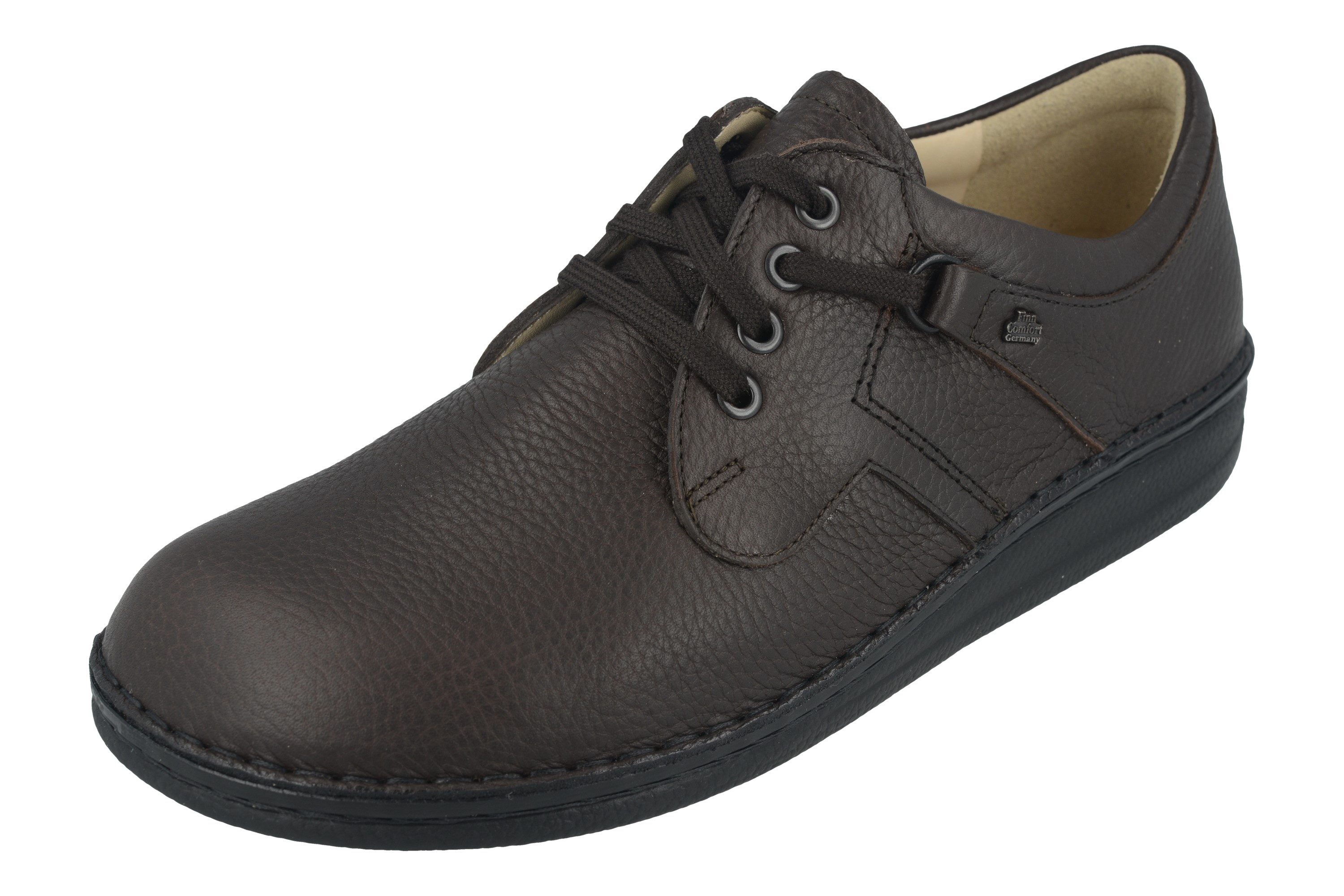 Finn Comfort FINN COMFORT Vaasa Herren Halbschuhe braun genarbtes Glattleder - Arbeitsschuh Wechselfußbett