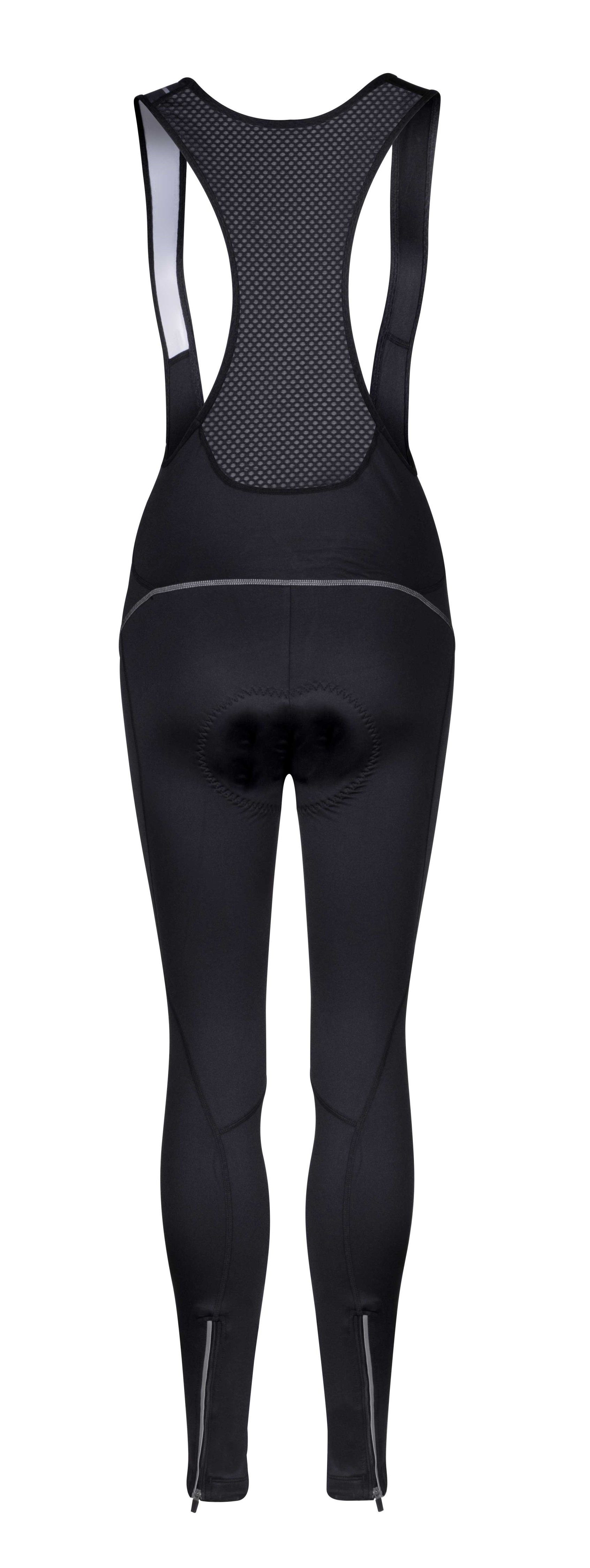 FORCE Fahrradhose Trägerhose REFLEX LINE LADY mit Pad in Schwarz %%% günstig online kaufen