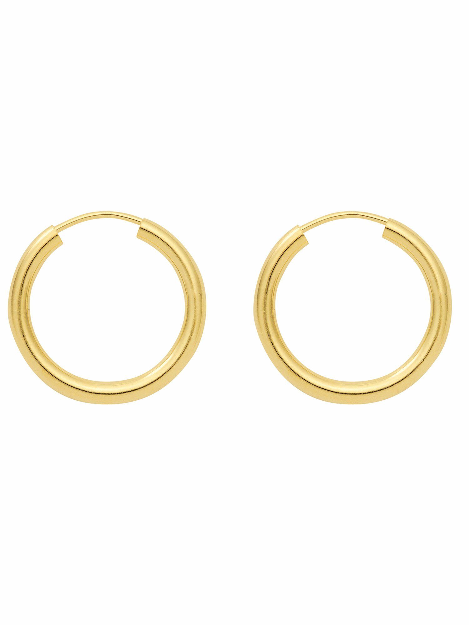 Damen Schmuck Adelia´s Paar Ohrhänger 1 Paar 925 Silber Ohrringe / Creolen Ø 38 mm, 925 Sterling Silber Silberschmuck für Damen