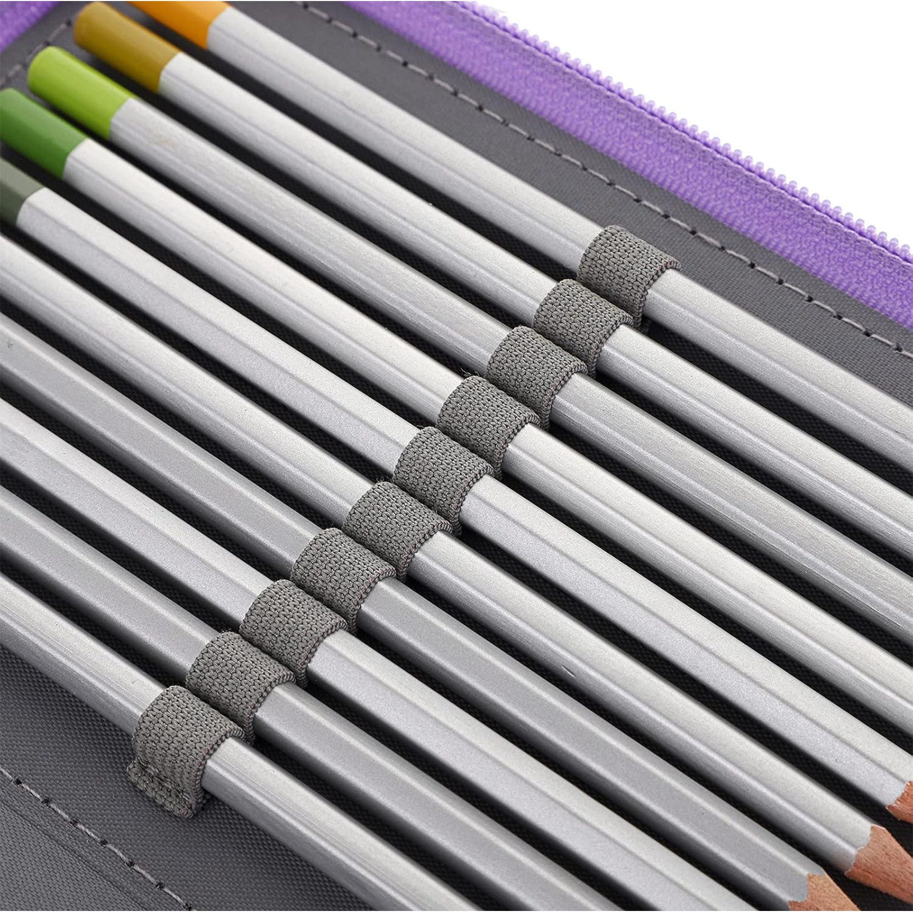 Mutig Federmäppchen Großes Federmäppchen mit 72 Slots, Bleistift-Organizer mit 4 Fächern, (Büromaterial für Teenager–ideal für Reisen Arbeit Malerei und Schule, – Bild 4 von 5