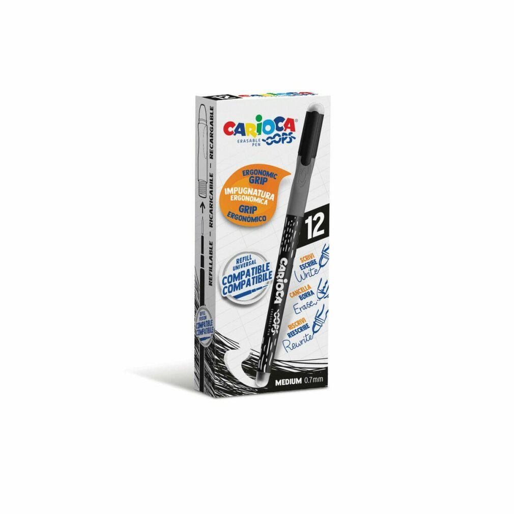Carioca Oops Blister – 1 Stift + 2 Nachfüllstifte, Radierbarer Stift In Blau