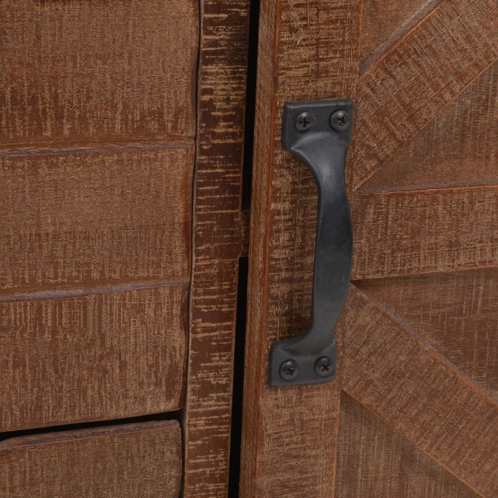64x33,5x75 vidaXL Tanne (1-St) cm Fächerschrank Braun Sideboard Massivholz