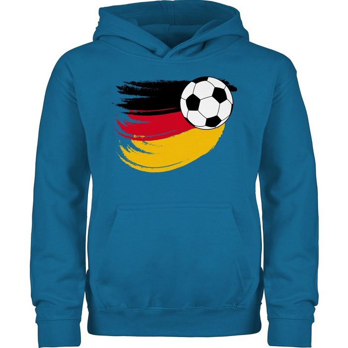 Shirtracer Hoodie Deutschland Fußball - Fussball EM 2024 Kinder - Kinder Premium Kapuzenpullover pullover 134 junge - deutschland fussball hoodie - fußball pulli