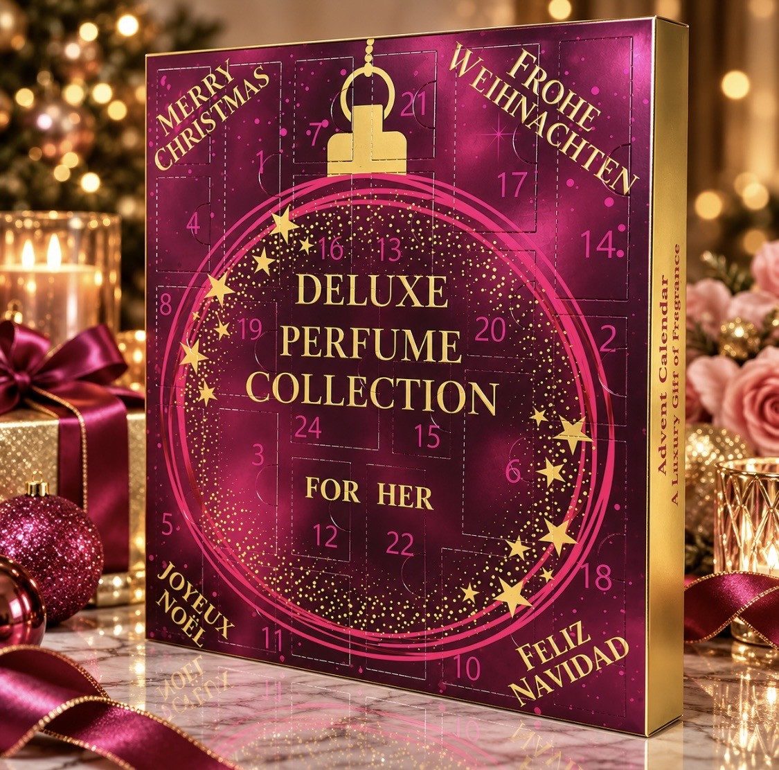 OMERTA Adventskalender Adventsalender mit 24 verschiedene Damenparfüm (Duftzwillinge)