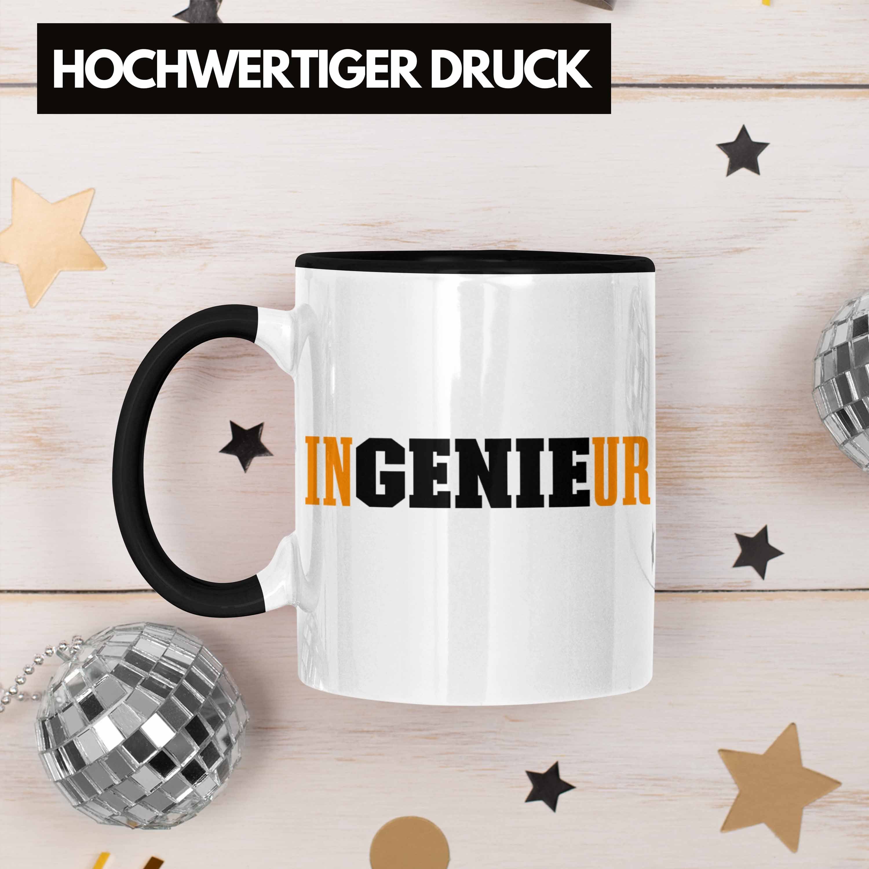 Gadget Tasse Trendation Ingeneur Geschenkidee Geschenk Ingenieur schwarz Tasse - Trendation Kaffeetasse