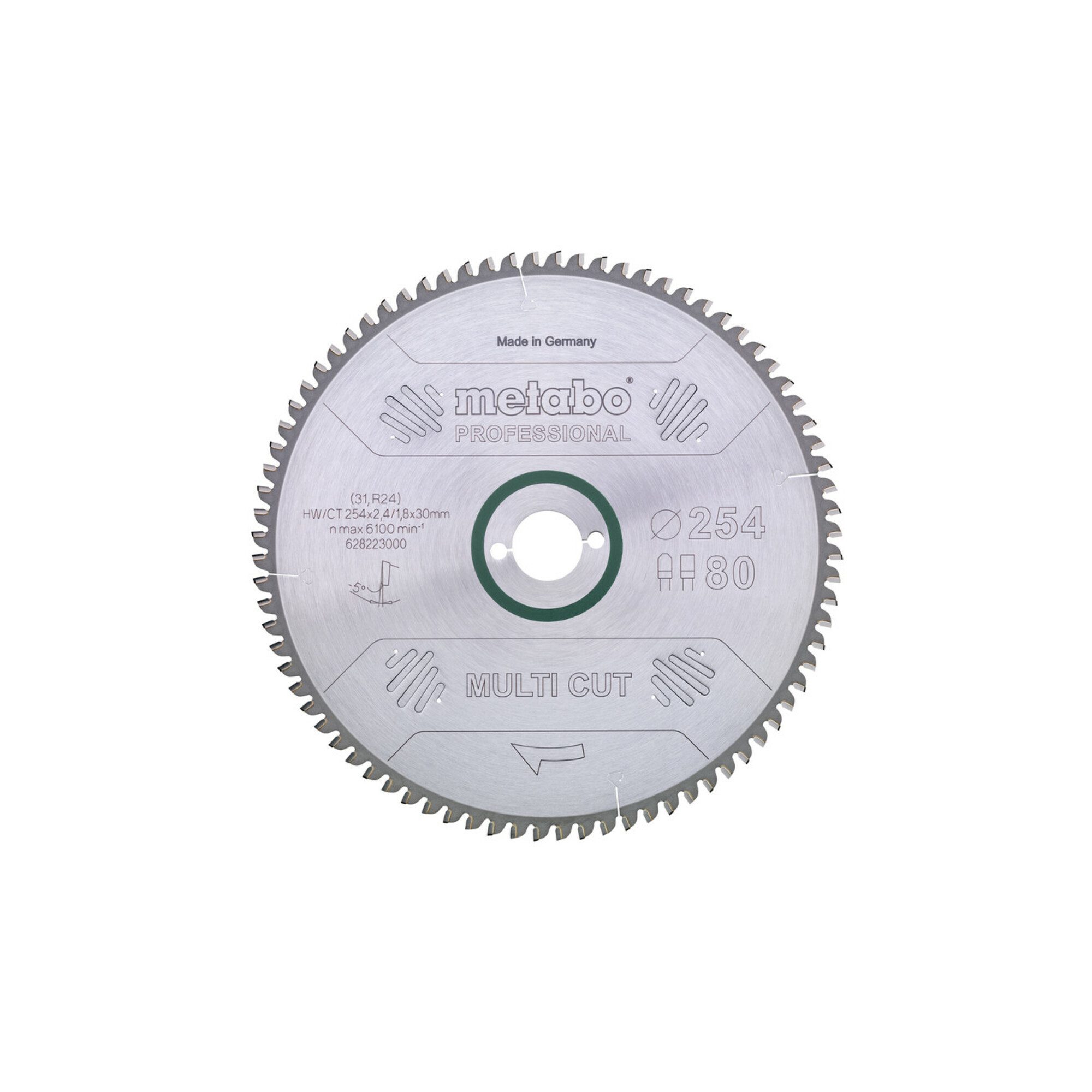 metabo Kreissägeblatt Metabo Sägeblatt "multi cut - professional", 254x2,4/1,8x30, Z80 FZ/TZ