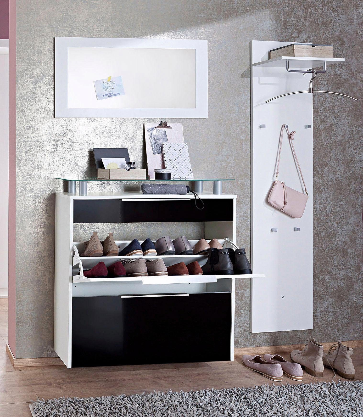 borchardt Möbel Schuhschrank Oliva Breite 89 cm, hängend, mit 2 Doppeltrommel und 1 Schubkasten