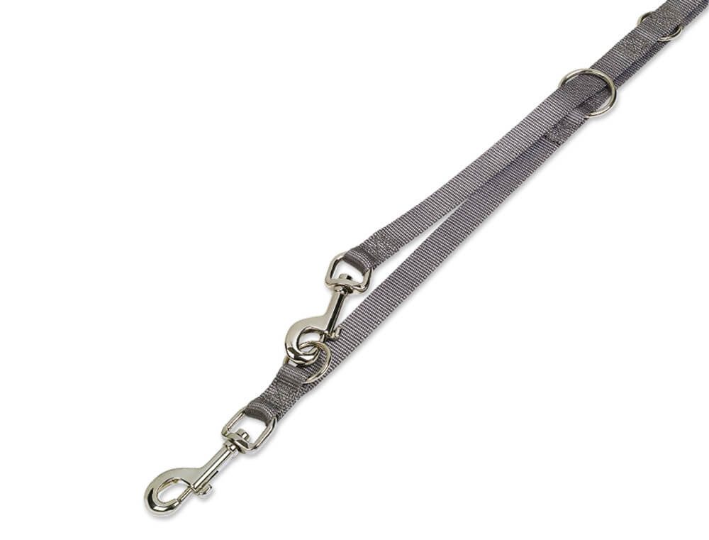 Nobby Hundeleine Führleine "Classic", mausgrau, XS, Nylon, 3-fach verstellbar