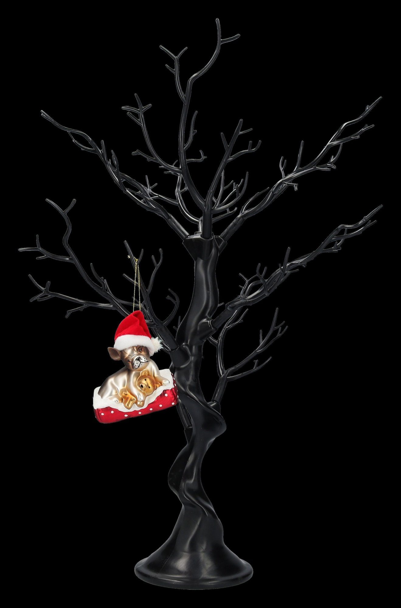 Weihnachtsmütze (1-tlg) - Christbaumschmuck mit Weihnachtkugel Shop Hund Christbaum - GmbH Weihnachtsdeko Figuren