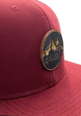 DRASSN Snapback Cap Gröbenstädt DRASSN-Holz-Schwarz 100% Bio-Baumwolle