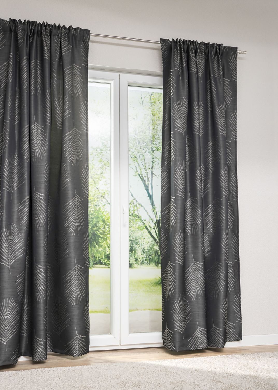 LYSEL® Vorhang Zugbandschal Ejeda (1 St), blickdicht, HxB 245x146cm