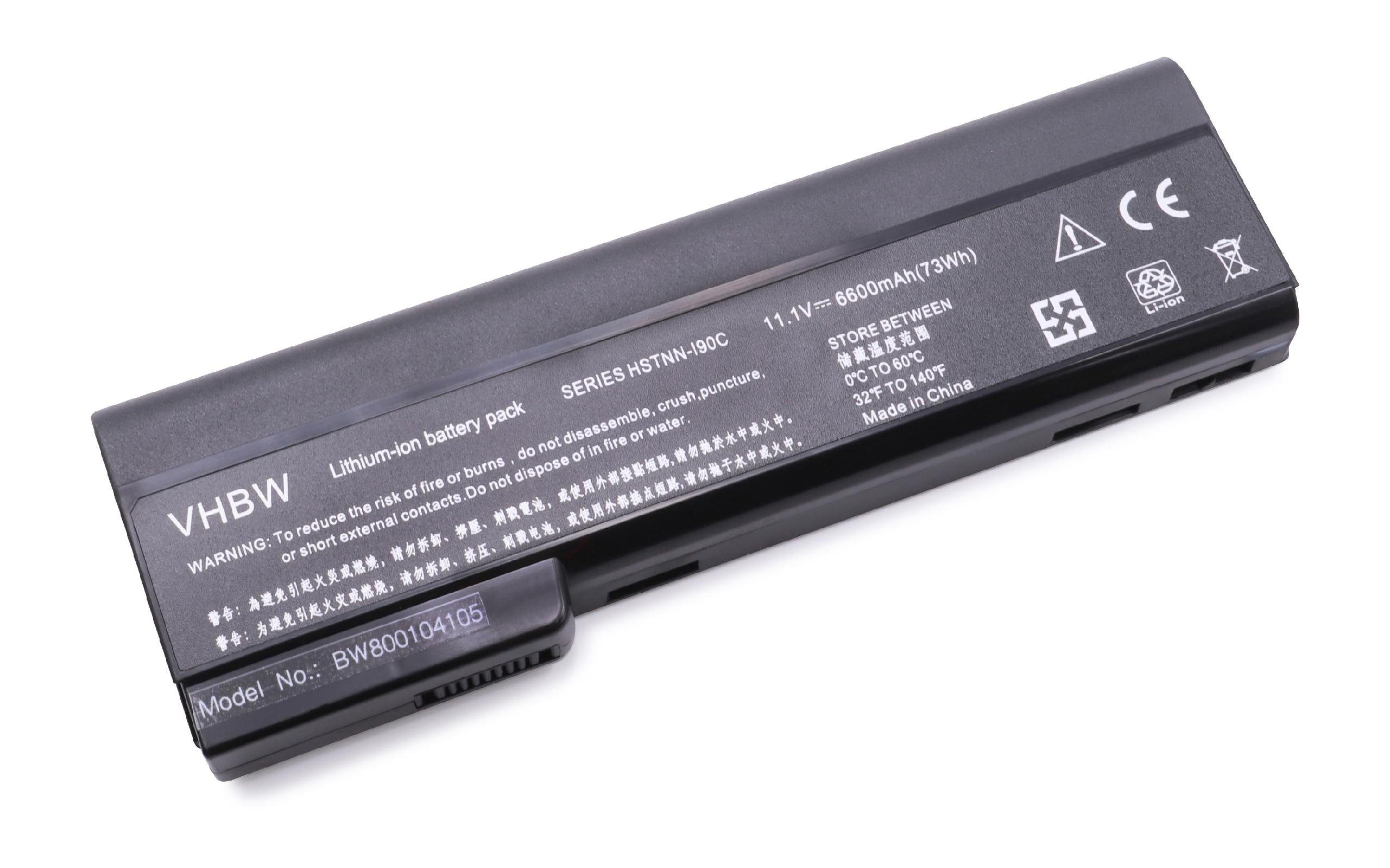 vhbw Ersatz für HP HSTNN-UB2F, HSTNN-W81C, QK642AA, QK640AA, QK643AA für Laptop-Akku Li-Ion 6600 mAh (11,1 V)