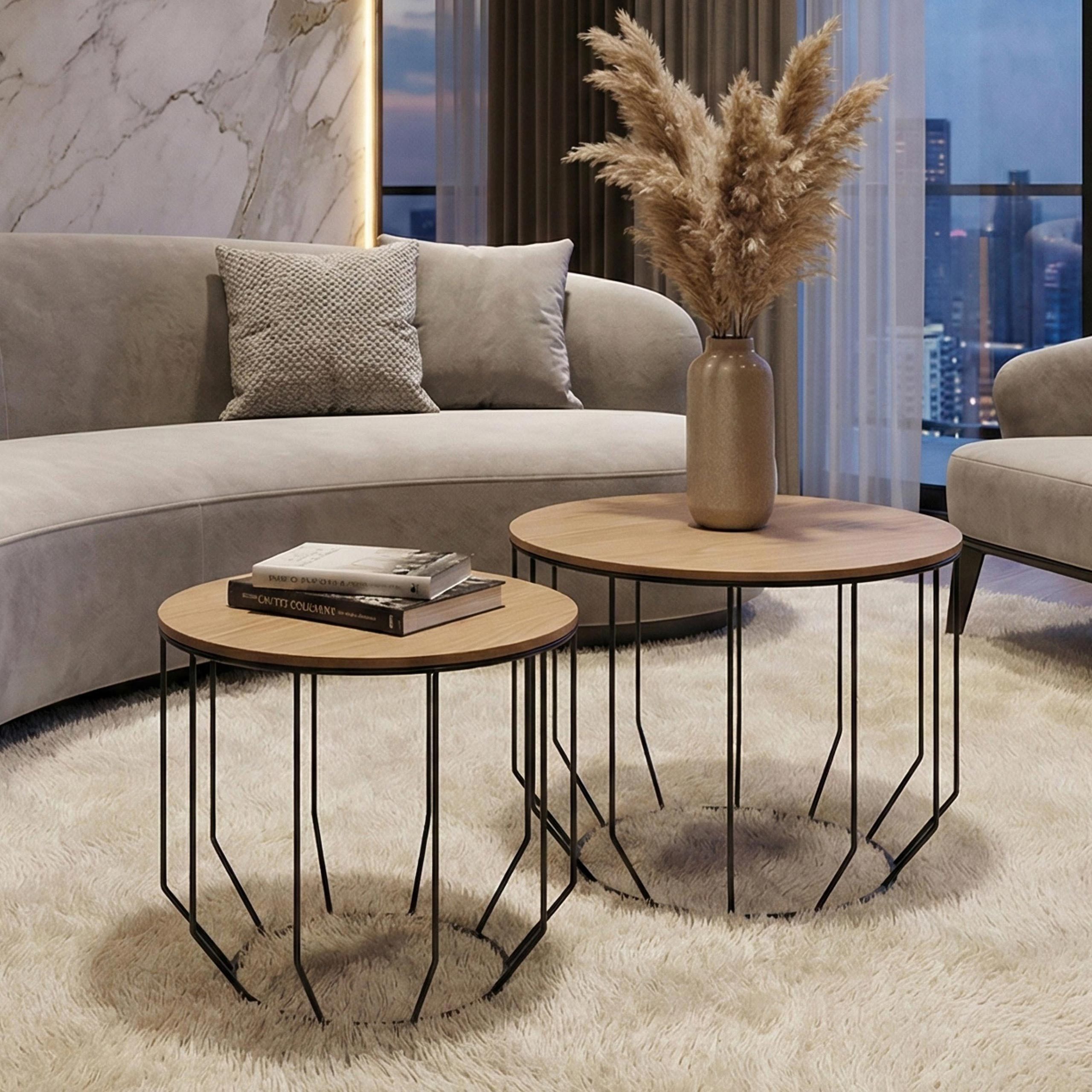 MCW Couchtisch MCW-P58, Industrial-Design, Tischplatte mit schöner Struktur