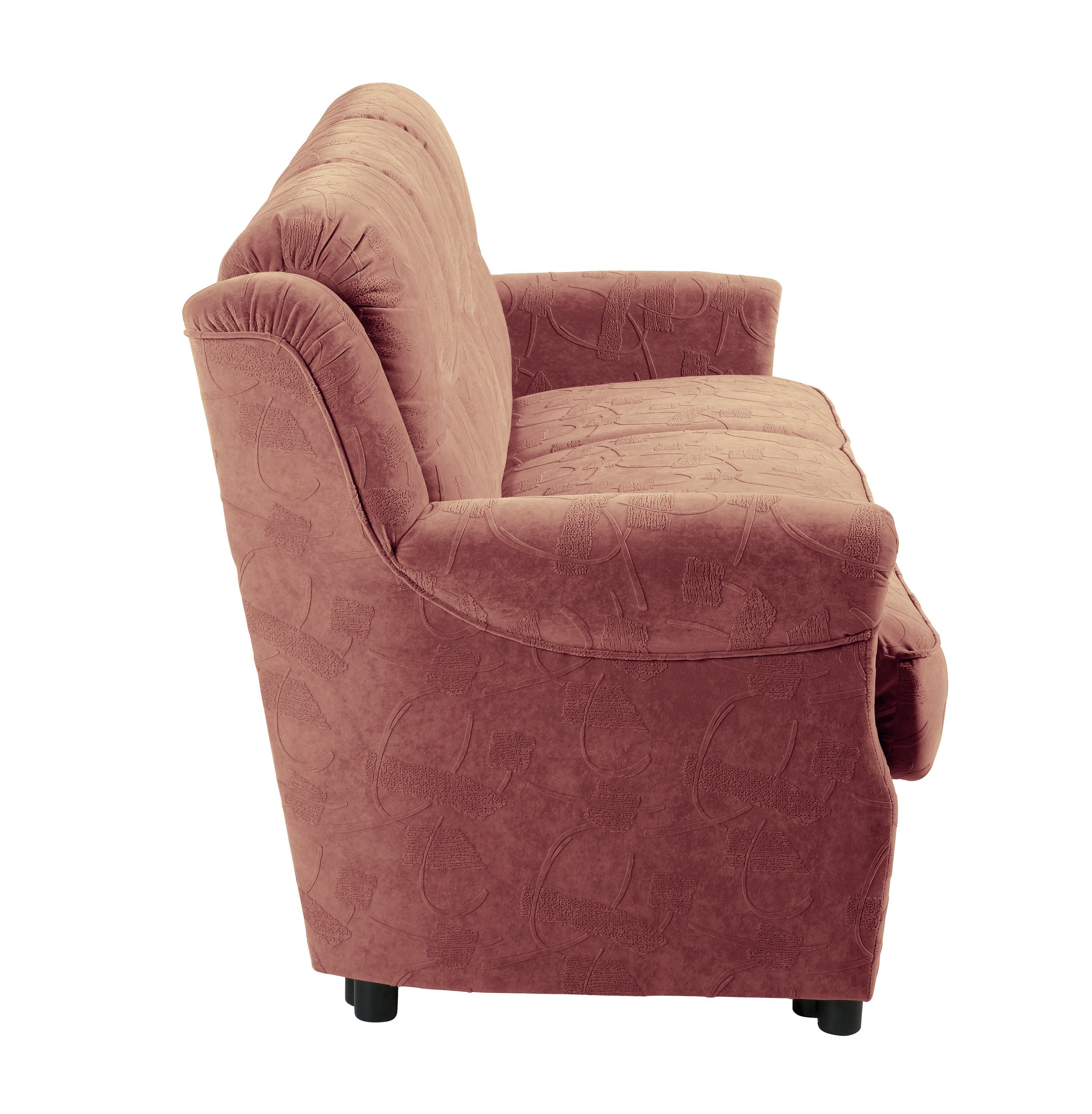 Rot, Bettfunktion 1 Sofa in 3-Sitzer Stück, Moldau Microfaser mit Sofa Made Max Winzer® Germany
