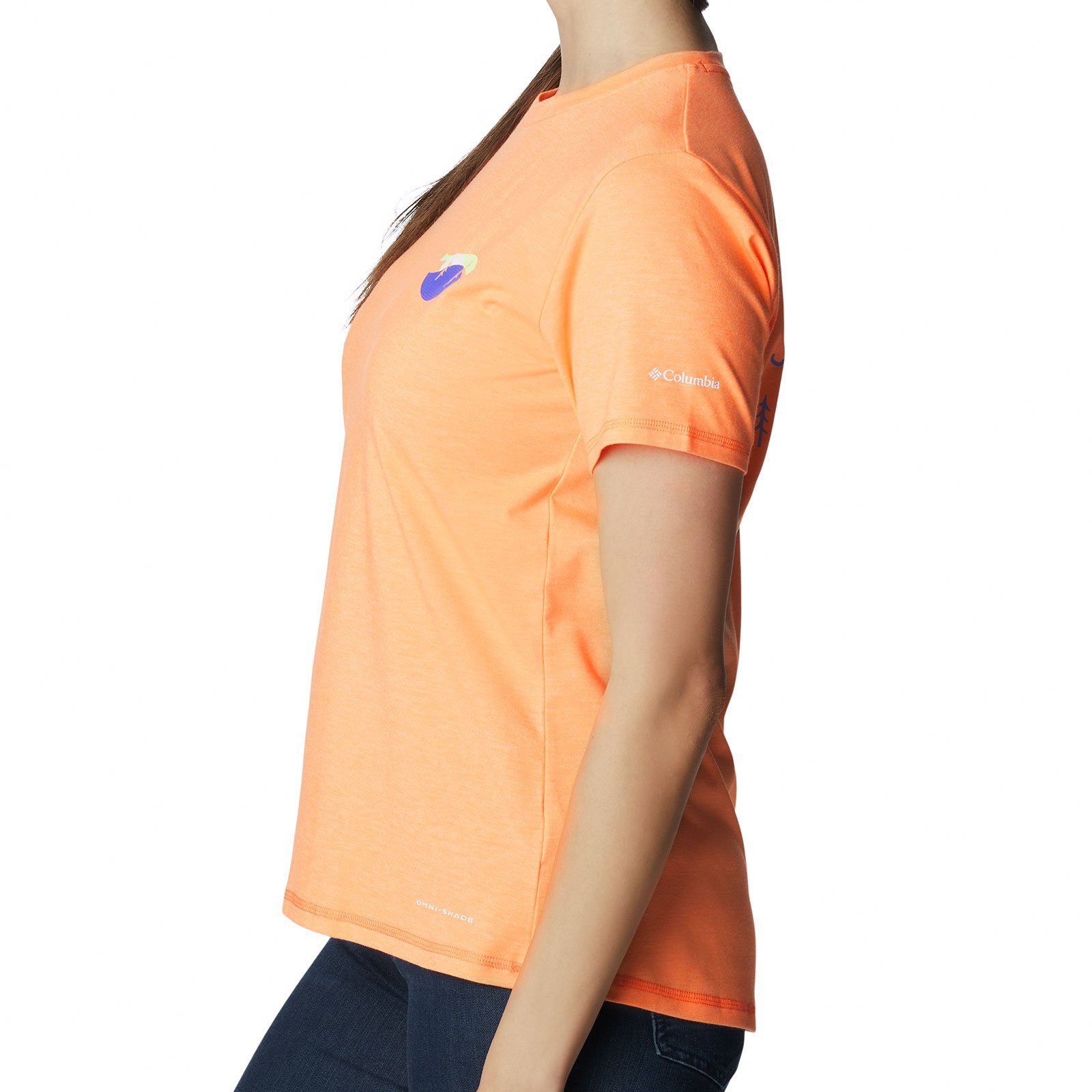 Columbia Kurzarmshirt Sun Trek™ Graphic Tee II mit farbenfrohem Print auf der Rückseite
