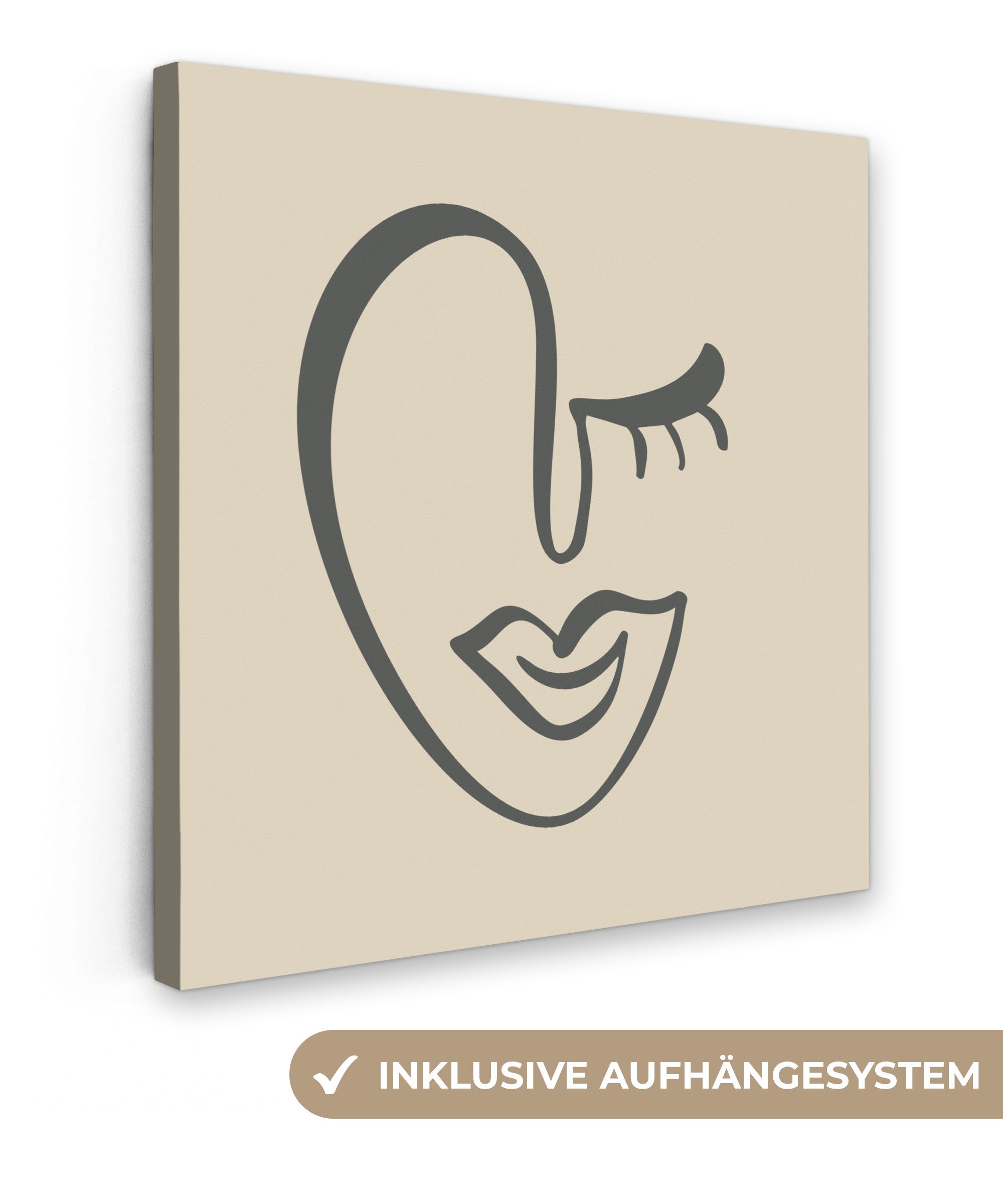 OneMillionCanvasses® Leinwandbild Frau - Gesicht - günstig online kaufen