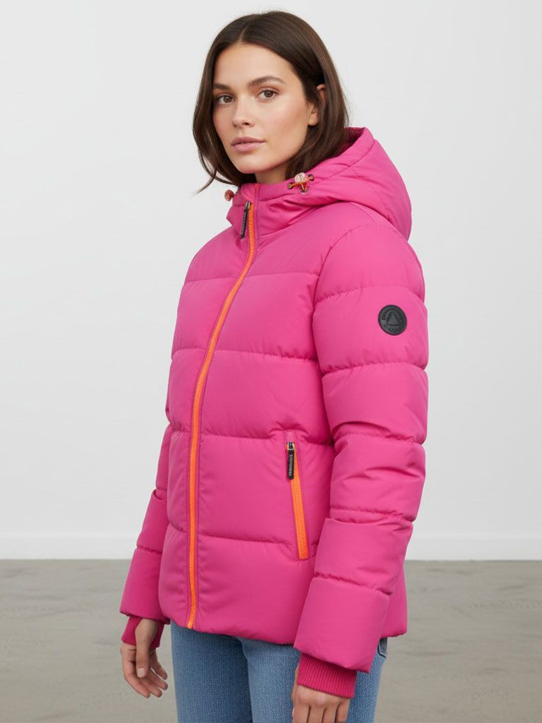 Steppjacke 50838SH Damen Jacke gesteppt mit Kapuze - Winterjacke Damenjacke