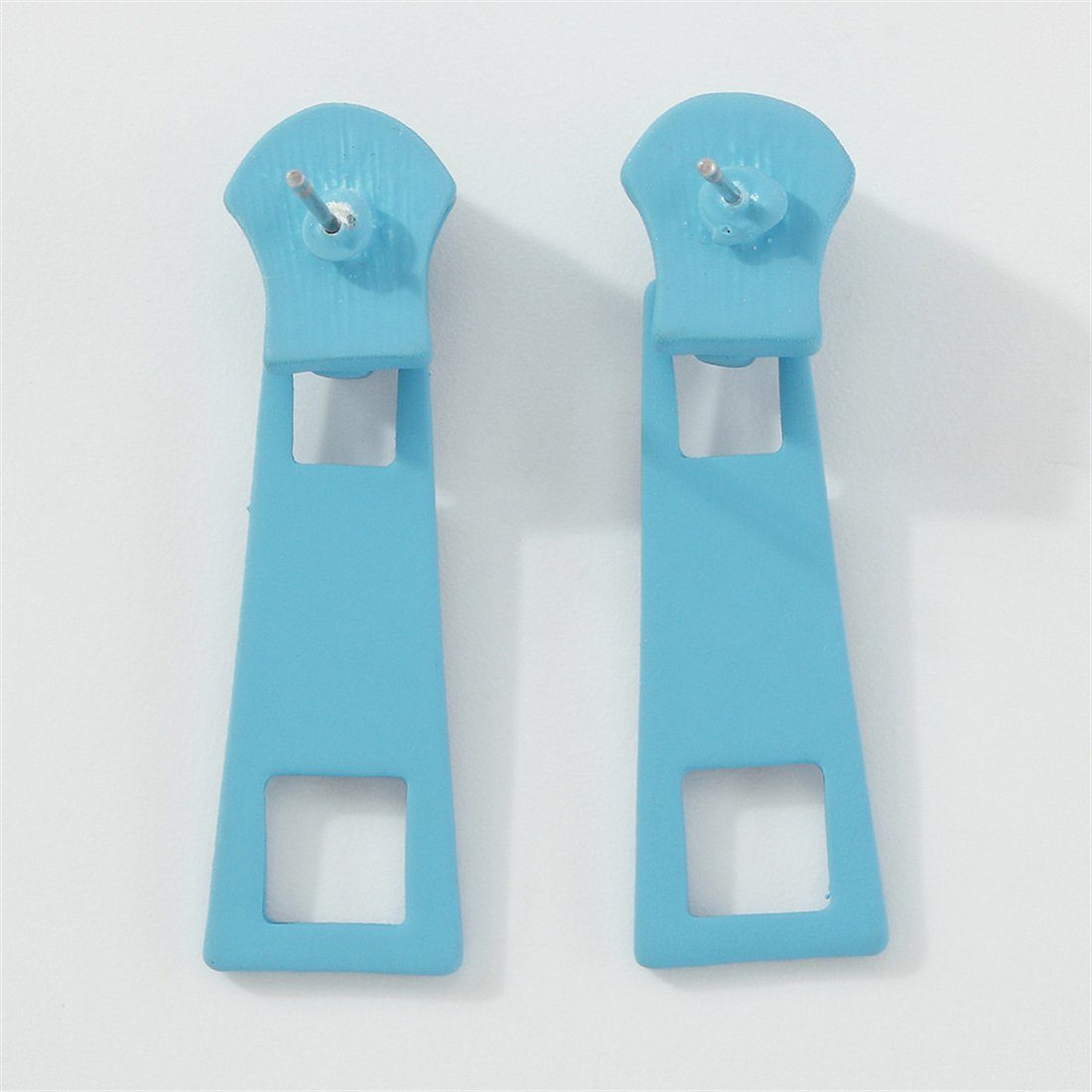 Ohrhänger ohrhänger (1-tlg) Reißverschluss Ohrstecker Ohrringe Einfach schmuck Paar YOOdy~ Blau damen