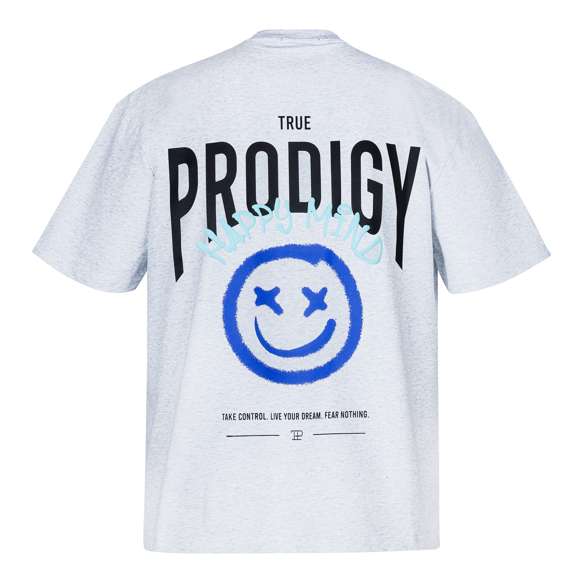 trueprodigy Oversize-Shirt Hajin Logoprint Rundhals dicker Stoff