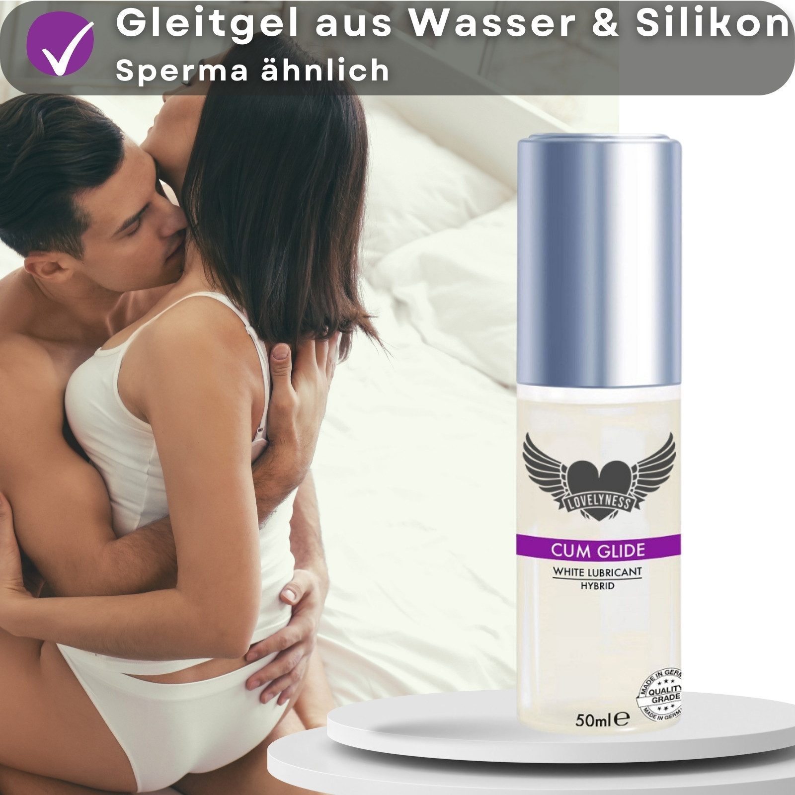 Lovelyness Gleitgel Cum Hybrid auf Wasser- und Silikonbasis mit langer Feuchtigkeit 50ml