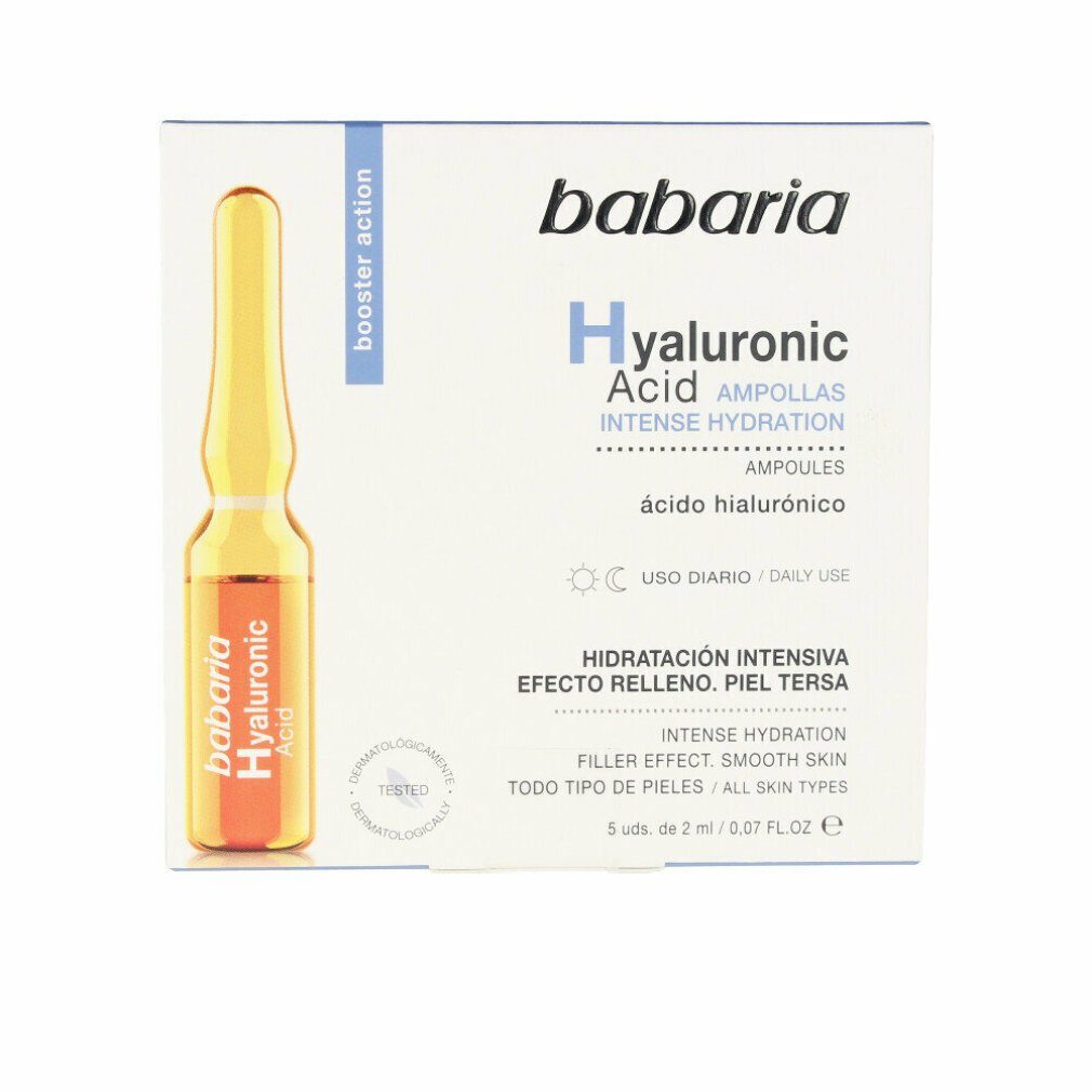 babaria Gesichtsmaske HYALURONSÄURE intensive Hydratation Ampullen 5 x 2 ml