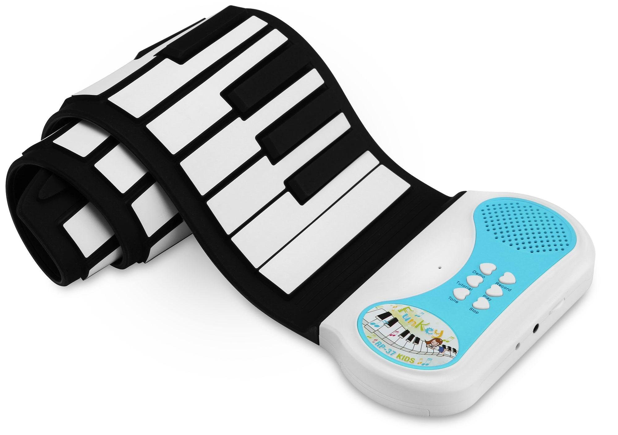 Spielzeug-Musikinstrument Funkey RP-37 Kids Rollpiano 37 Tasten, Batterie- und Netzbetrieb