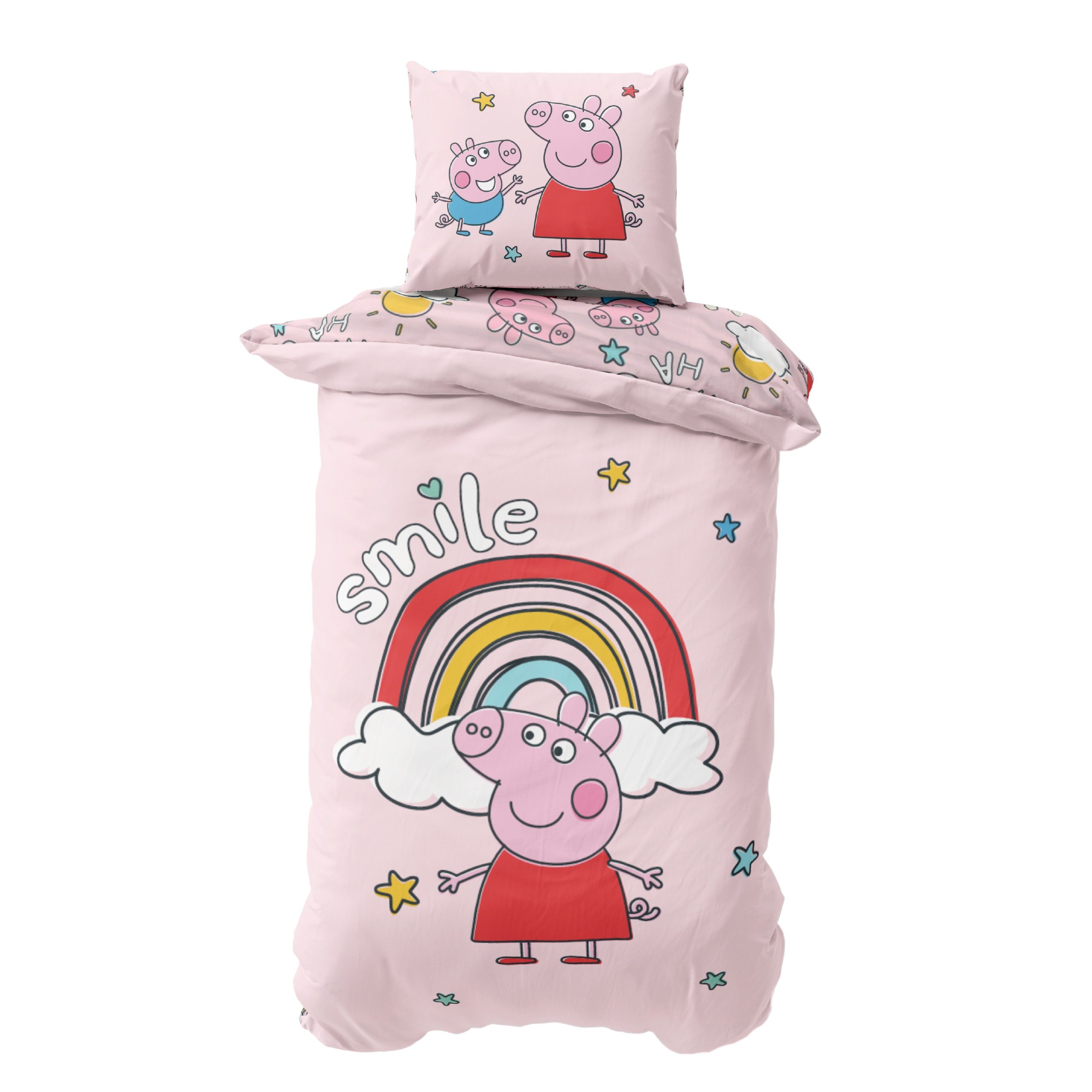 MTOnlinehandel Kinderbettwäsche Peppa Smile, 135x200 + günstig online kaufen