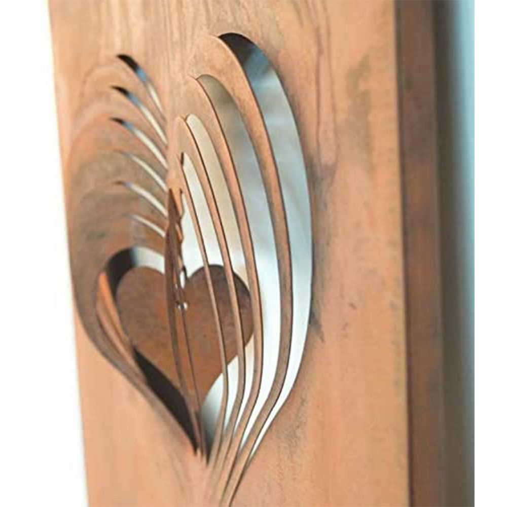 K&L Wall Art Gartenstecker Edelrost Gartenschild Willkommen Metallschild (Schriftzug, 3D Herzen) Vintage Rostspieß – Bild 5 von 5