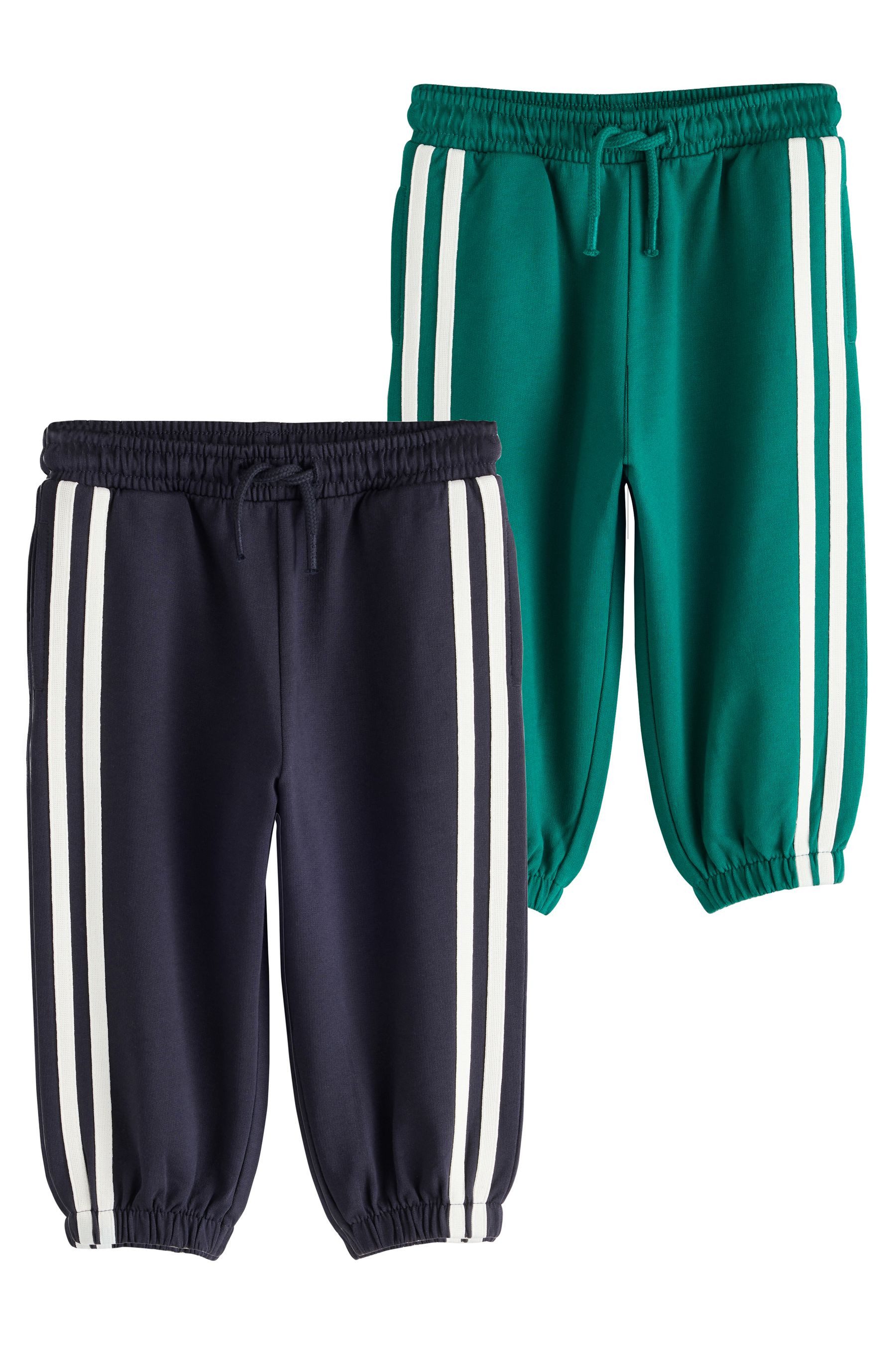 Next Jogginghose 2 x Jogginghose mit Seitenstreifen und Bündchen (2-tlg)