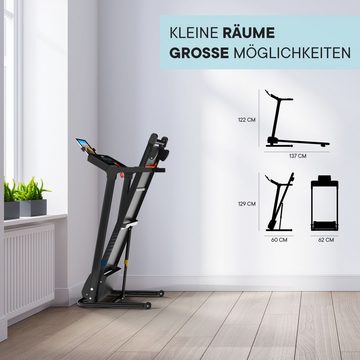 Kinetic Sports Laufband, 40 cm Lauffläche, LCD Display, 1100 Watt Motor, bis 12 km/h