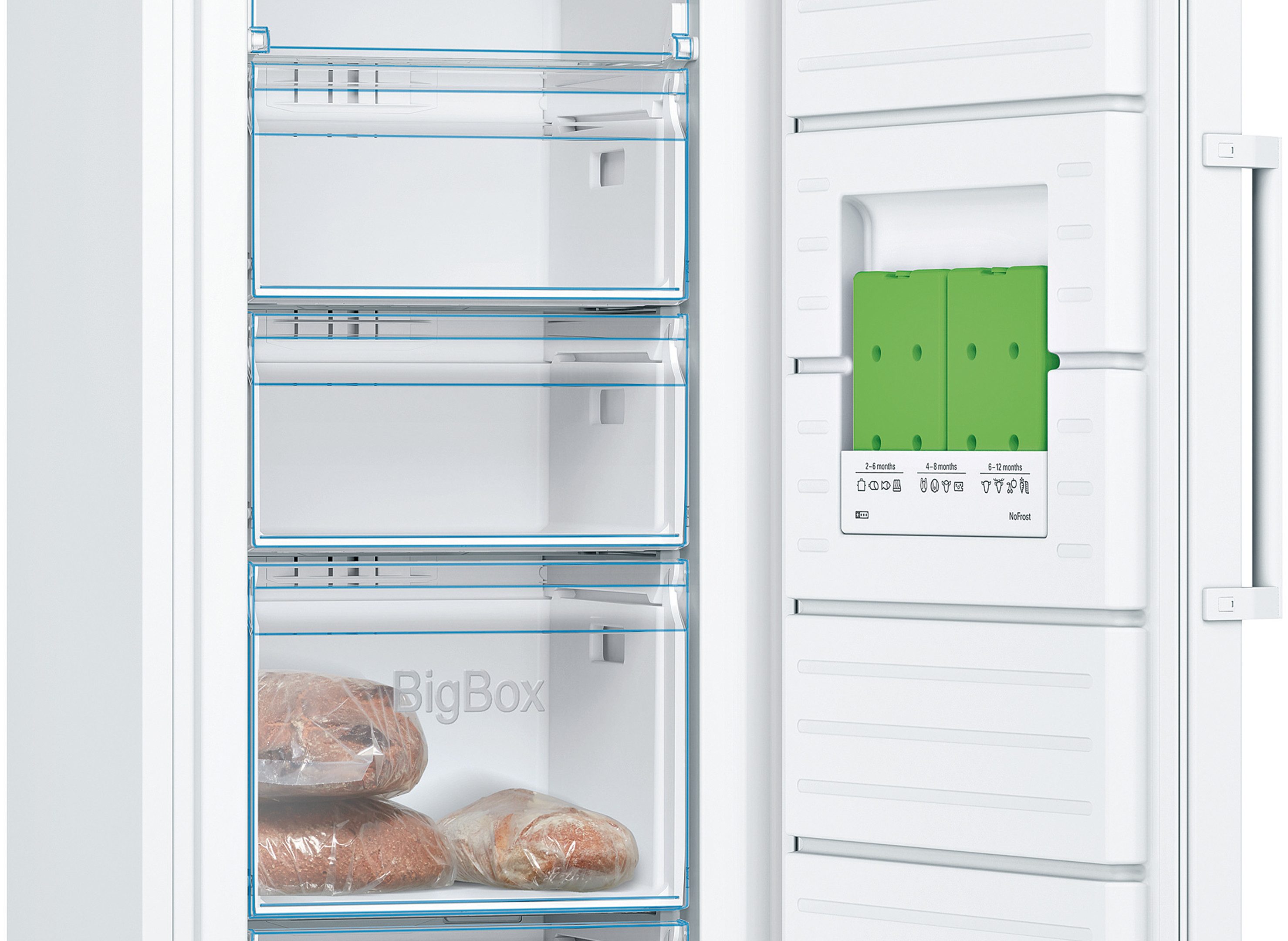 BOSCH Gefrierschrank NoFrost Serie 4 GSN33FWEV, 176 cm hoch, 60 cm breit, Flexible Vario Zone & eisfreie No Frost-Technologie im Gefrierraum – Bild 4 von 5