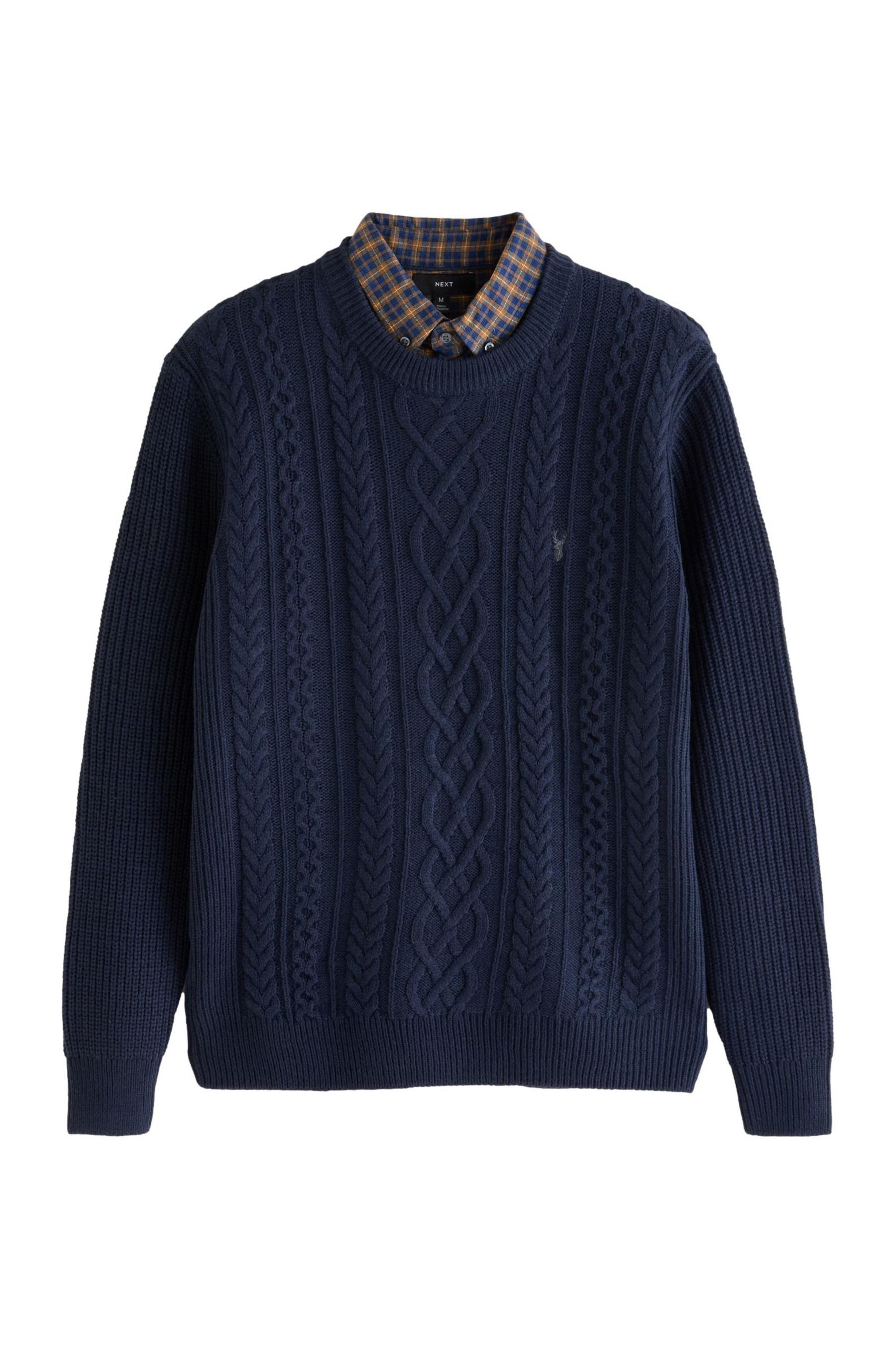 Next 2-in-1-Pullover Regular Fit Pullover mit eingenähtem Kragen (1-tlg) günstig online kaufen