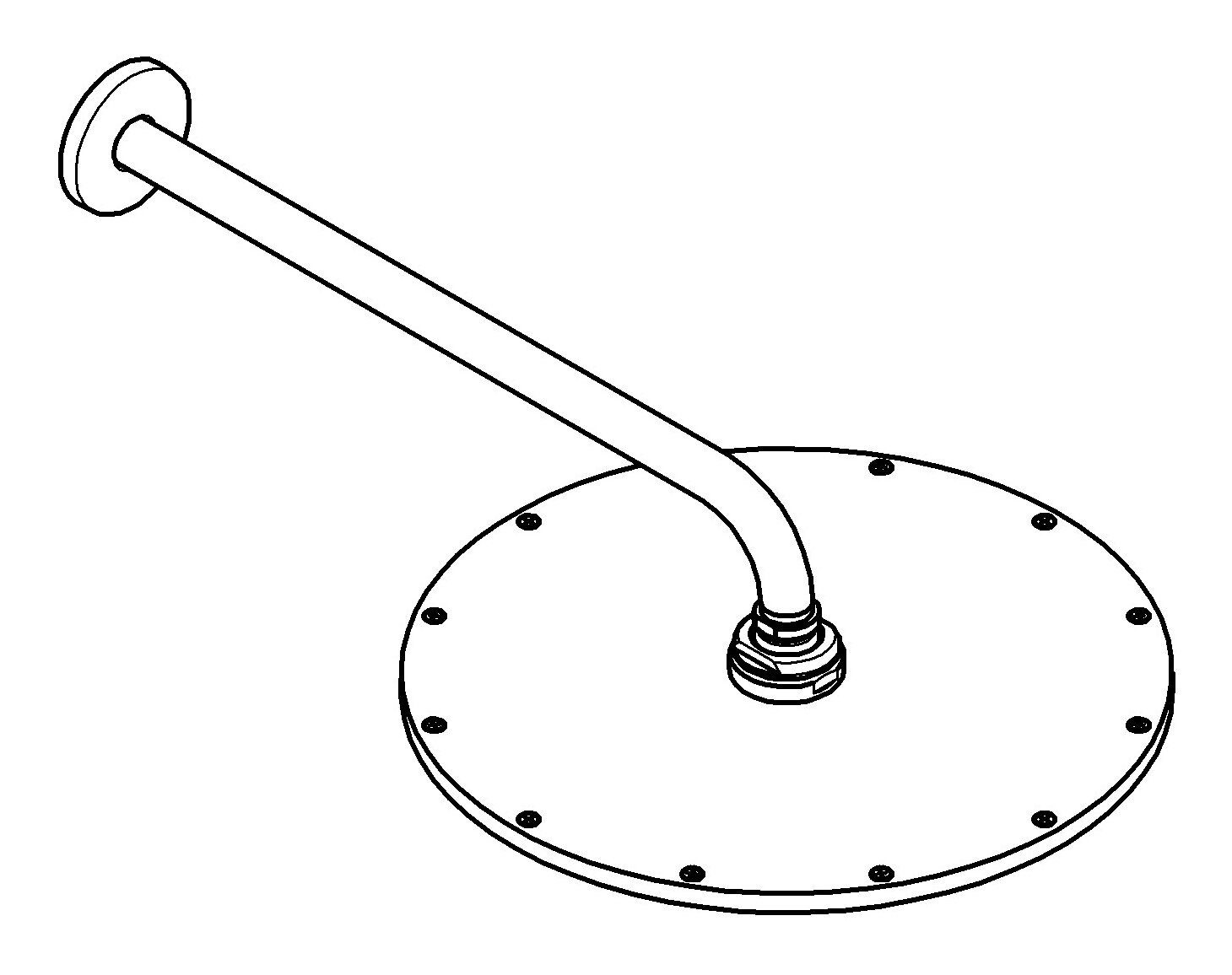 Grohe Kopfbrause Rainshower Cosmopolitan 310, Kopfbrauseset mit EcoJoy 9,5 l Wandmontage Ausladung