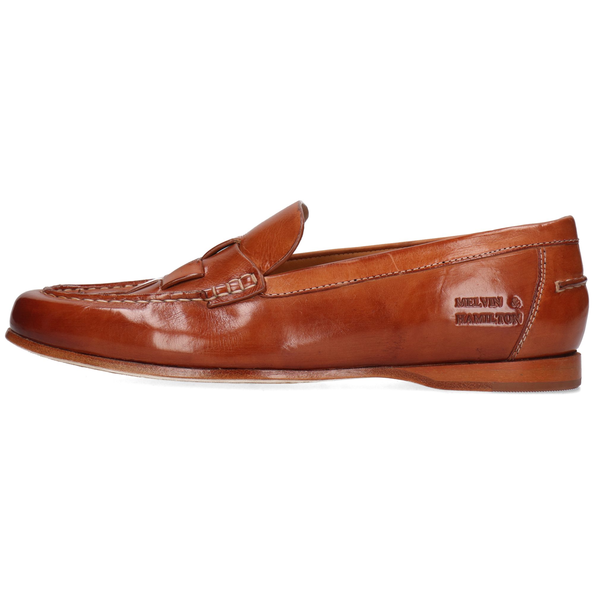 Melvin & Hamilton Julietta 4 Leder-Geflochtene Schuhe für Damen Loafer Flache Absätze, Echtes Leder, Vegetabile Gerbung