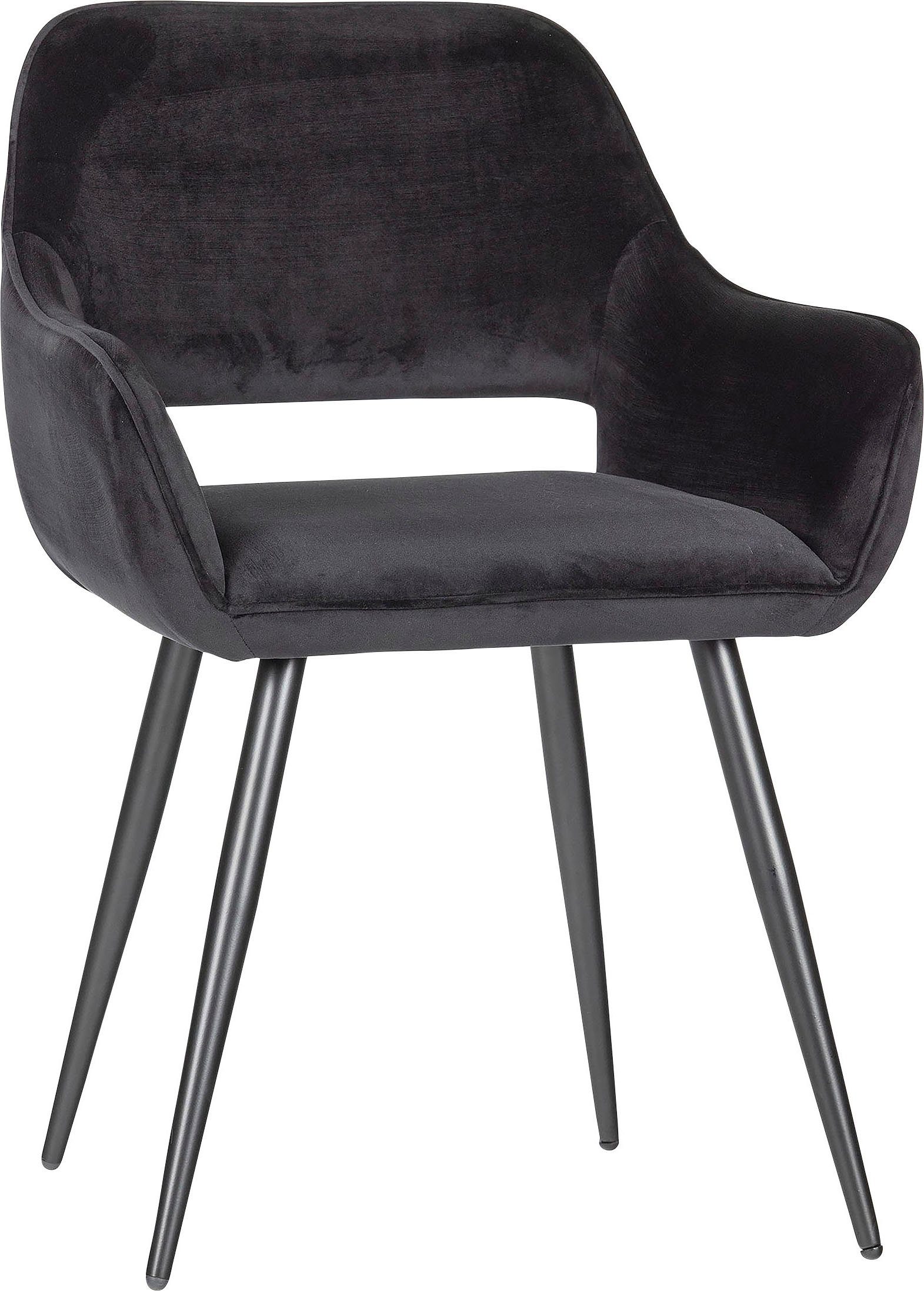 WOOOD Esszimmerstuhl Jel (2 St), gepolstert, 4-Fuß-Gestell, H 80 cm x B 60 cm