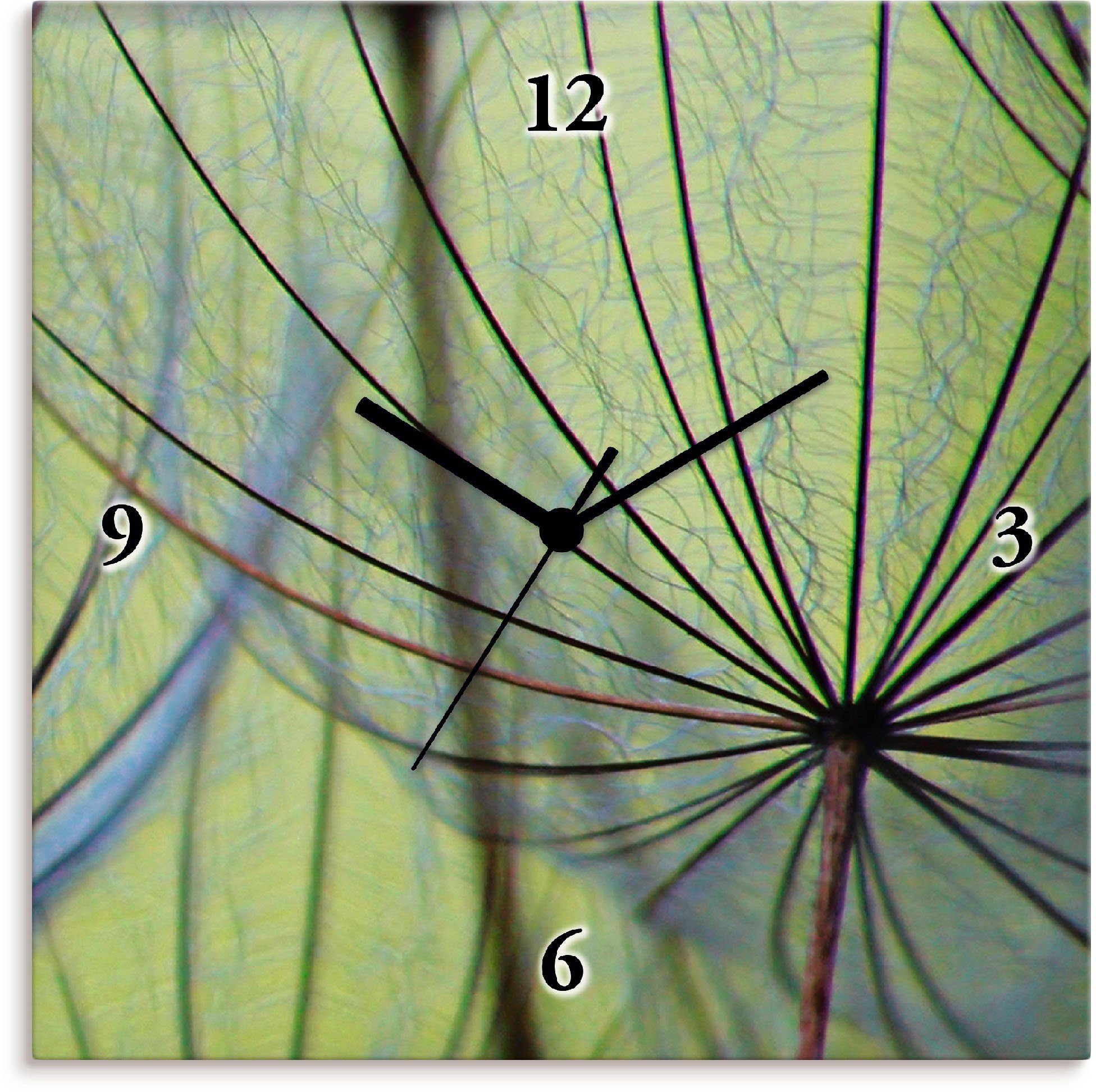 Artland Wanduhr Pusteblumen-Samen (wahlweise oder mit Funkuhrwerk, lautlos Quarz- ohne Tickgeräusche) grün
