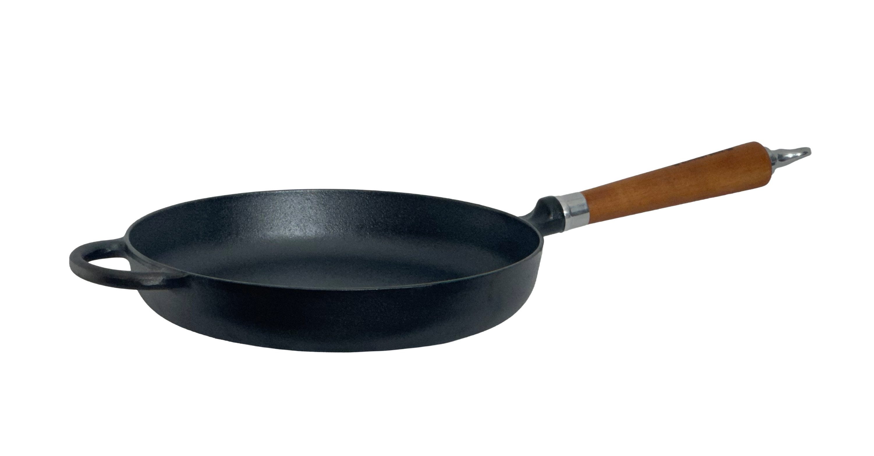 Ronneby Bruk Bratpfanne Maestro, hoch, Ø 28 cm, mit Holzgriff, Gusseisen (1-tlg)