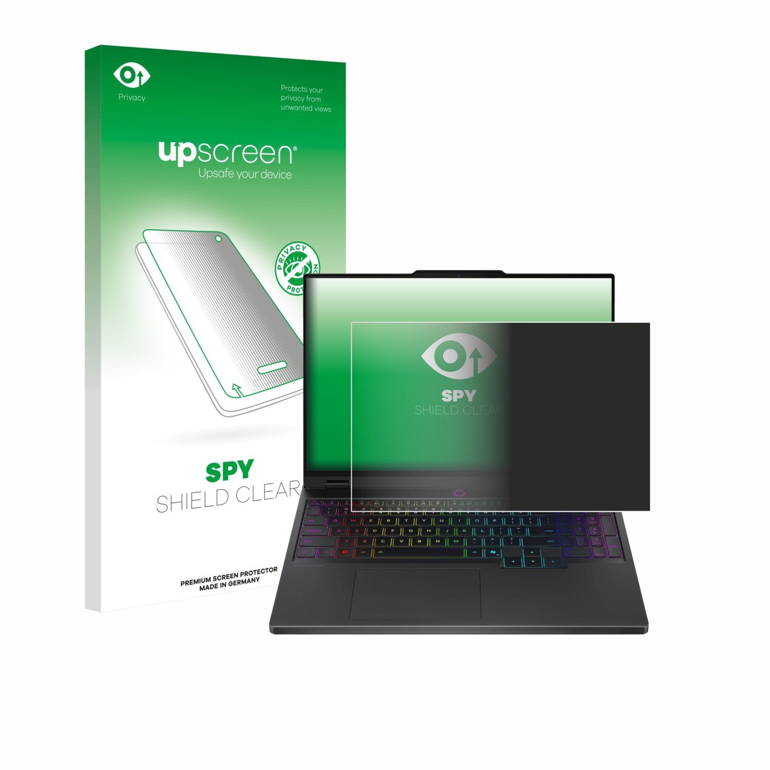 upscreen Displayschutzfolie Sichtschutzfolie für Lenovo Legion 5 15IRX10 PF9XB5828034, Anti-Spy Privacy Sichtschutz Blickschutzfolie Blaulicht-Schutz
