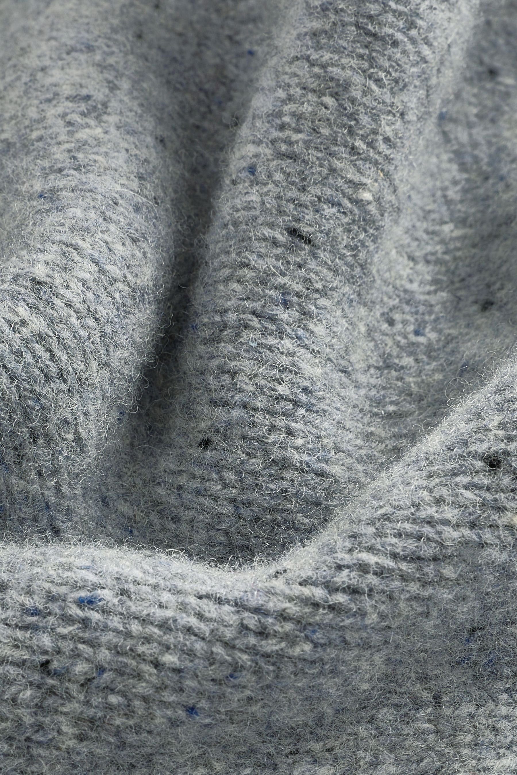 aus Premium-Pullover Noppengarn Wolle Blue 100 % Rundhalspullover (1-tlg) Next