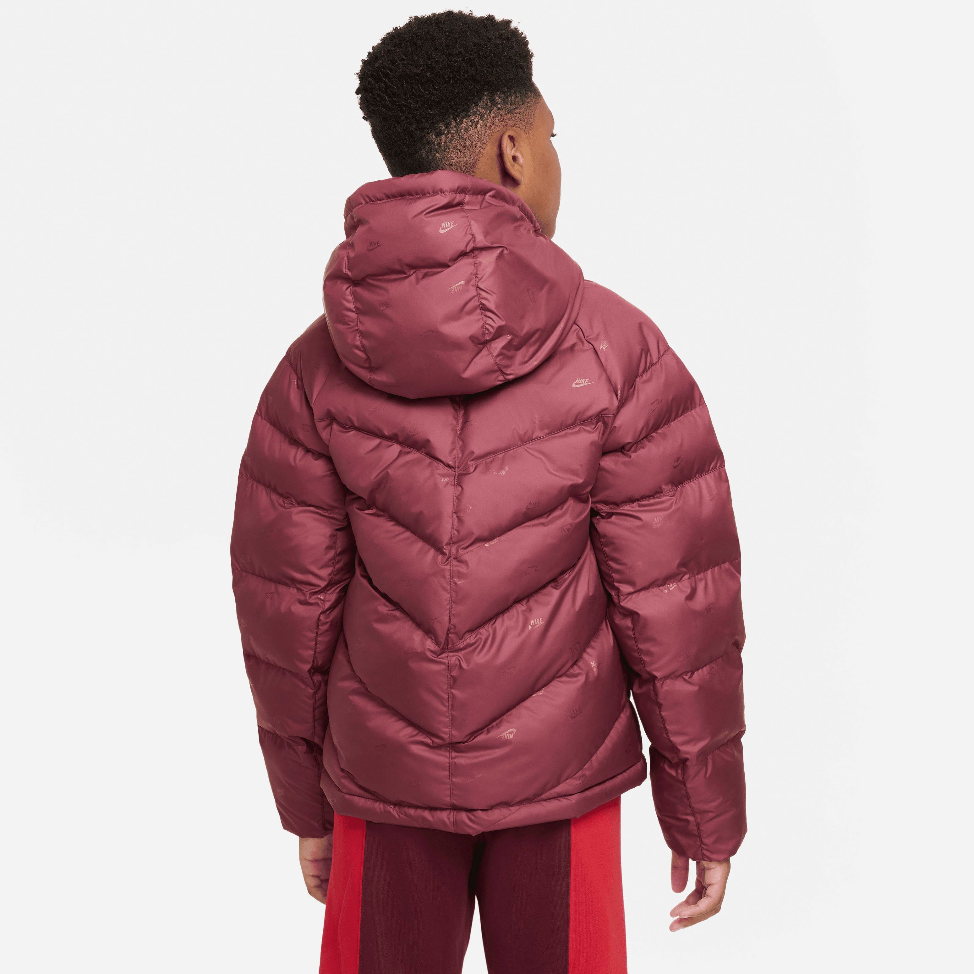 Nike NSW Sportswear BEETROOT/WHITE SYNFL JKT K AOP HD DARK Steppjacke